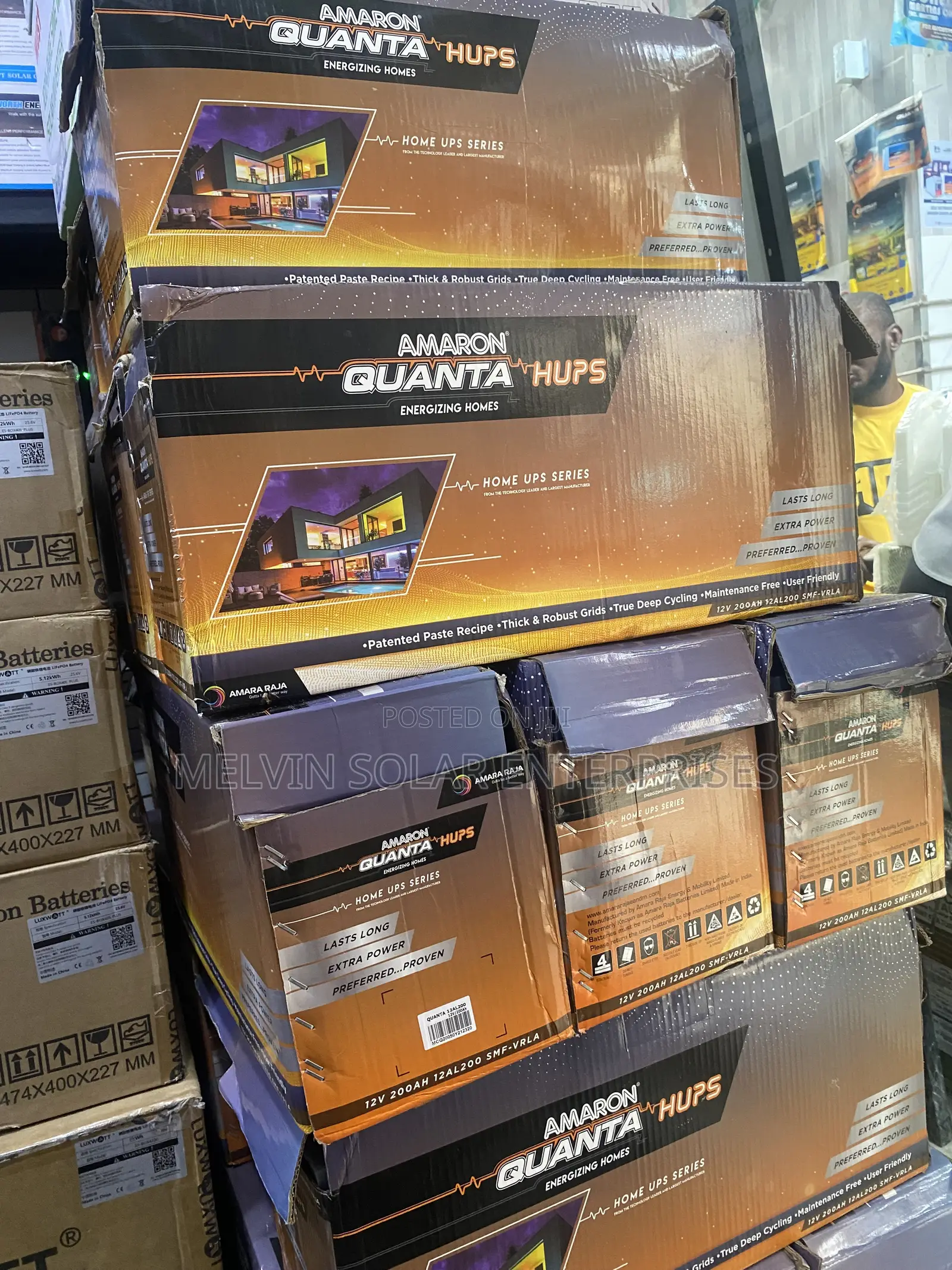 200ah 12v Amaron Quanta Solar Dry Cell Batteries Available Now Instore