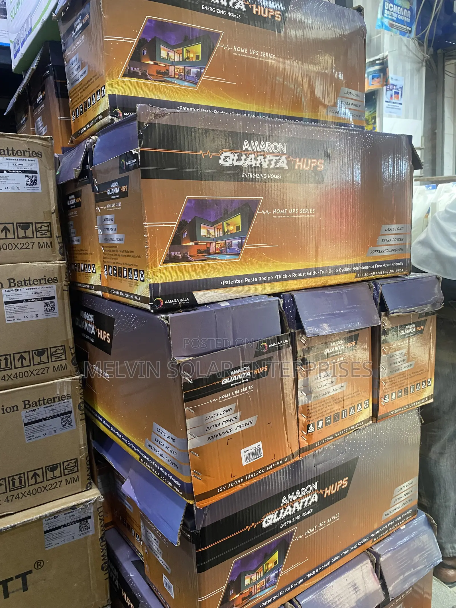200ah 12v Amaron Quanta Solar Dry Cell Batteries Available Now Instore