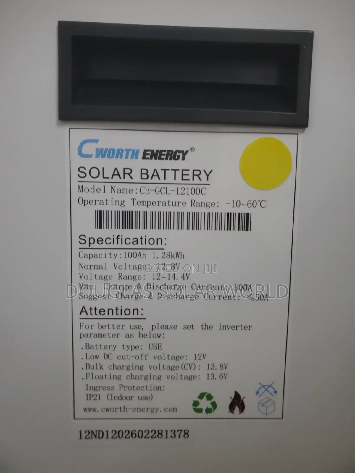 Cworth Energy 100AH 12V Lithium Battery