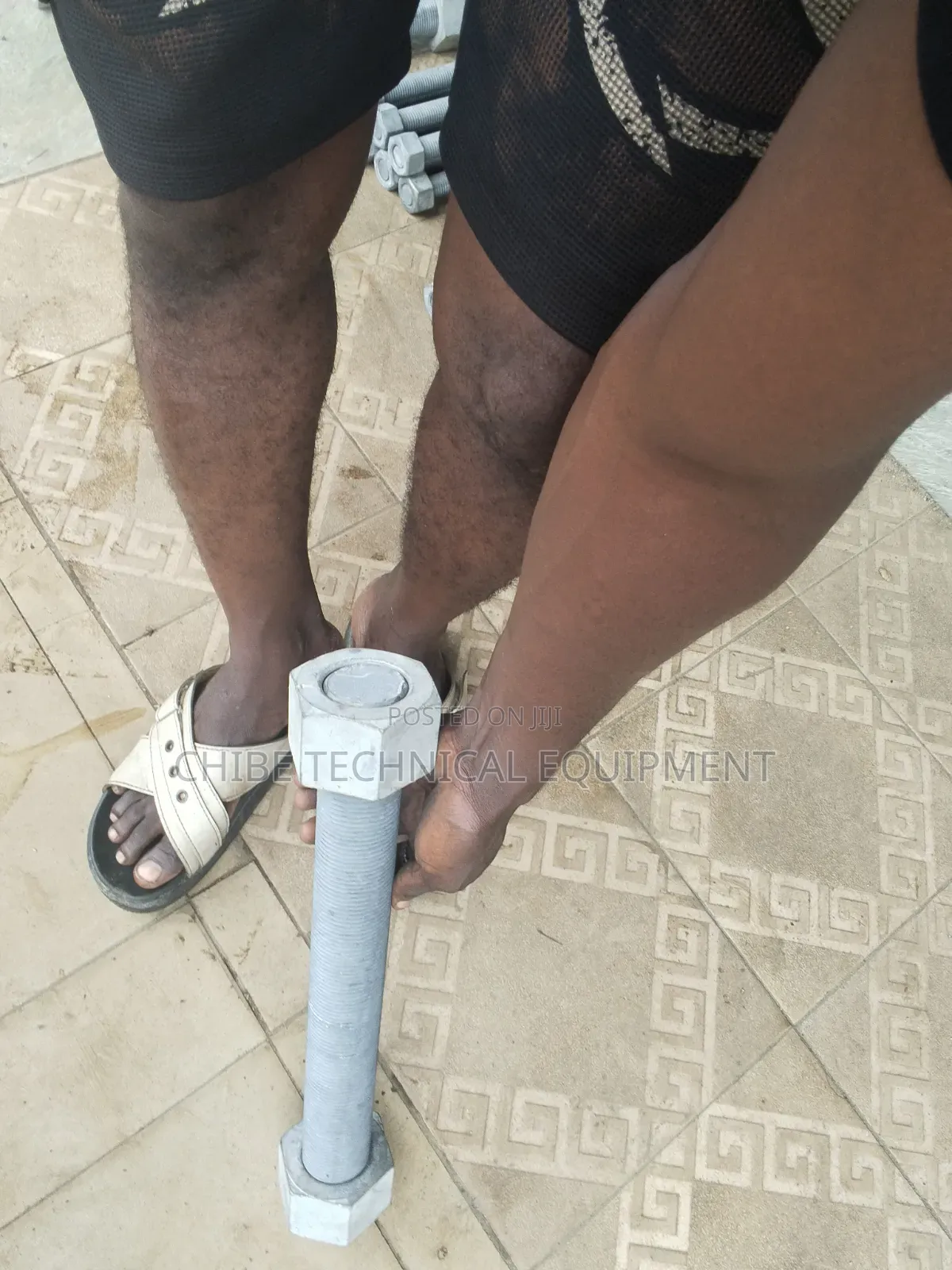 2" X 400mm Stud Bolt and Nut Hot Dip