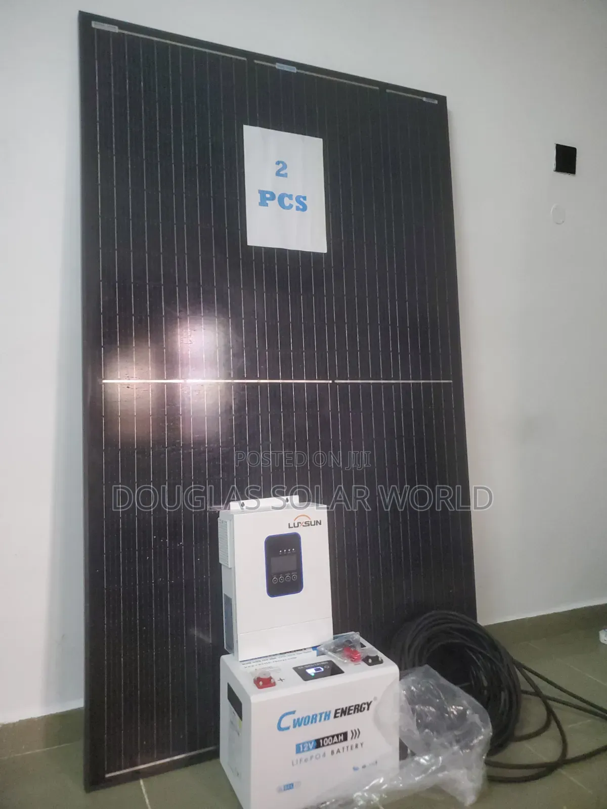 Complete 24V Solar Set-Up With 2 Unit of Mono Solar Panel