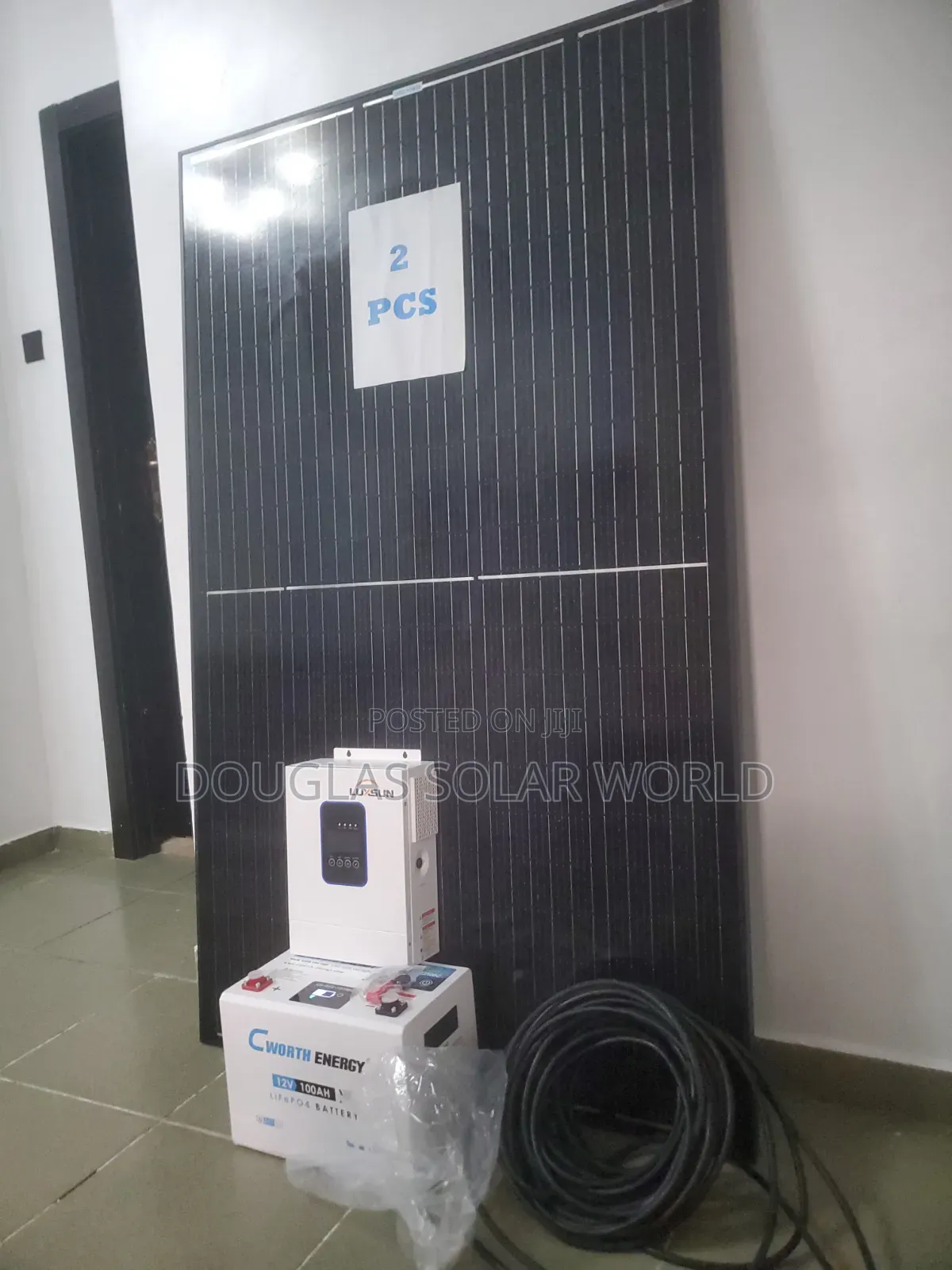 Complete 24V Solar Set-Up With 2 Unit of Mono Solar Panel