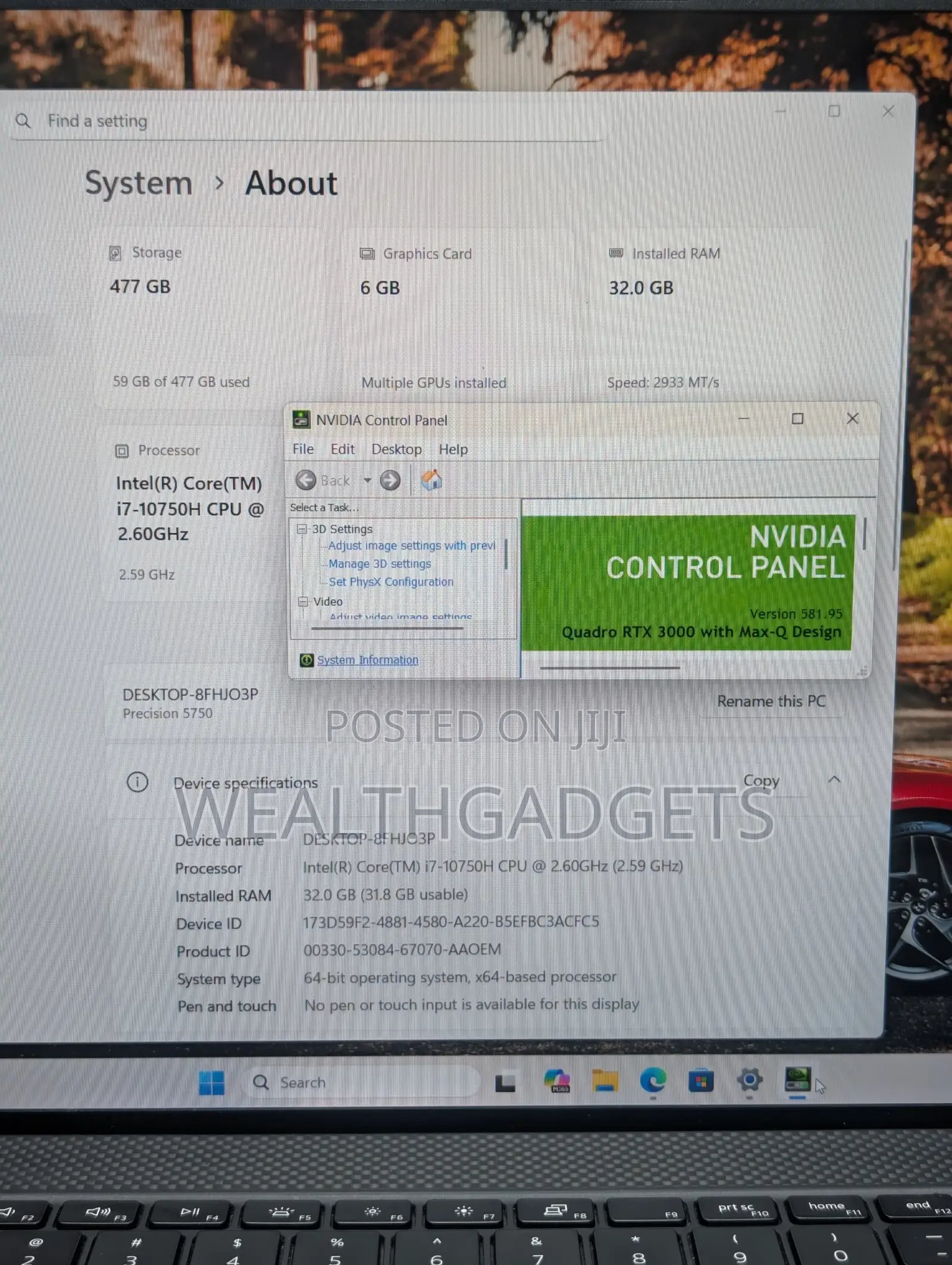 Laptop Dell Precision 7750 32GB Intel Core i7 SSD 512GB