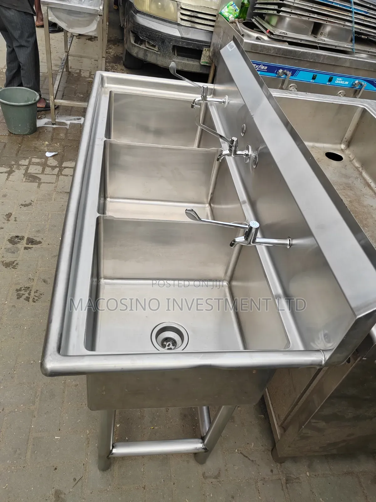 304 Stainless Steel, 2mm Thickness Industrial Sink