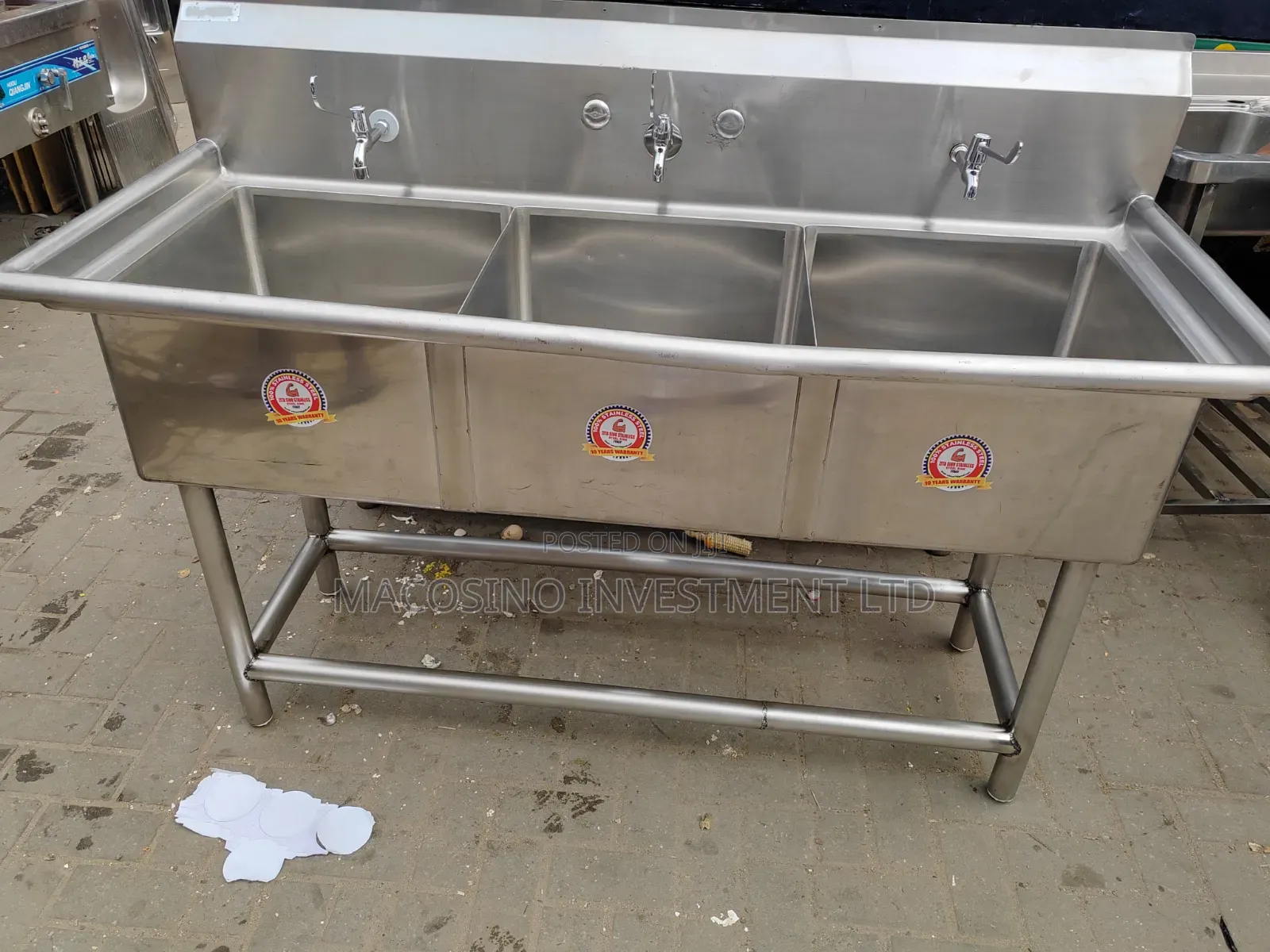 304 Stainless Steel, 2mm Thickness Industrial Sink