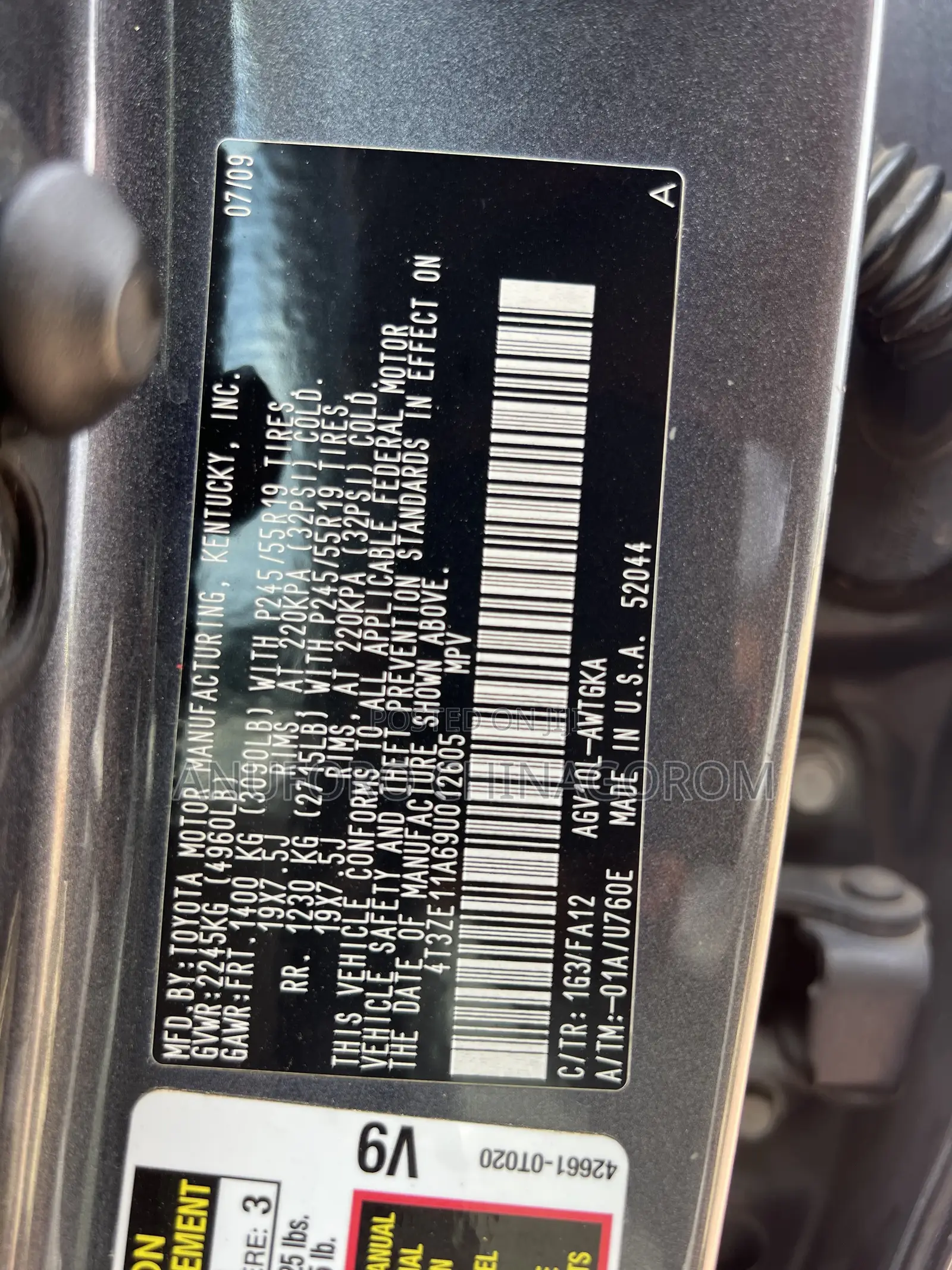 Toyota Venza 2010 Gray