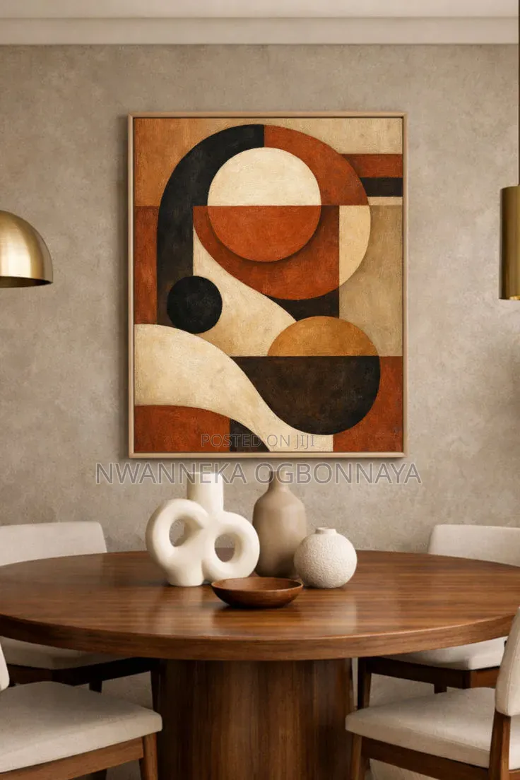 Geometric Abstract Art Canvas Painting Print