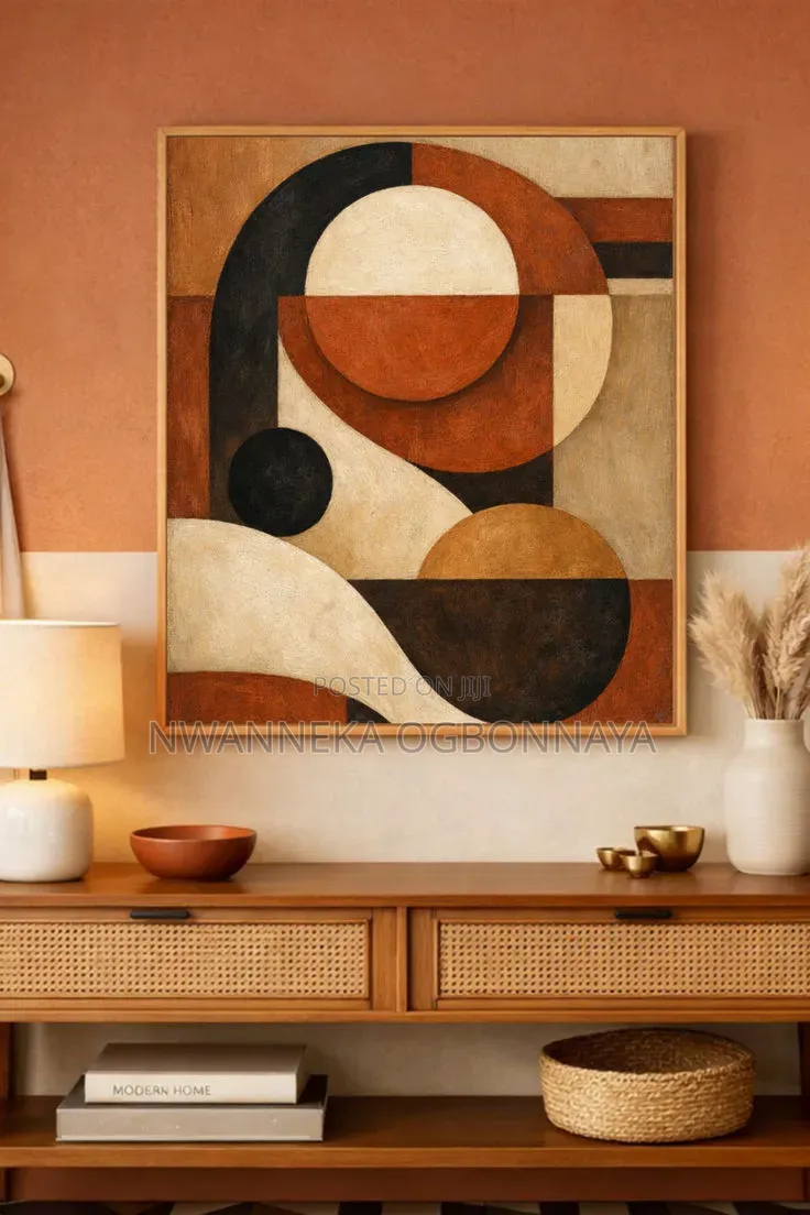 Geometric Abstract Art Canvas Painting Print