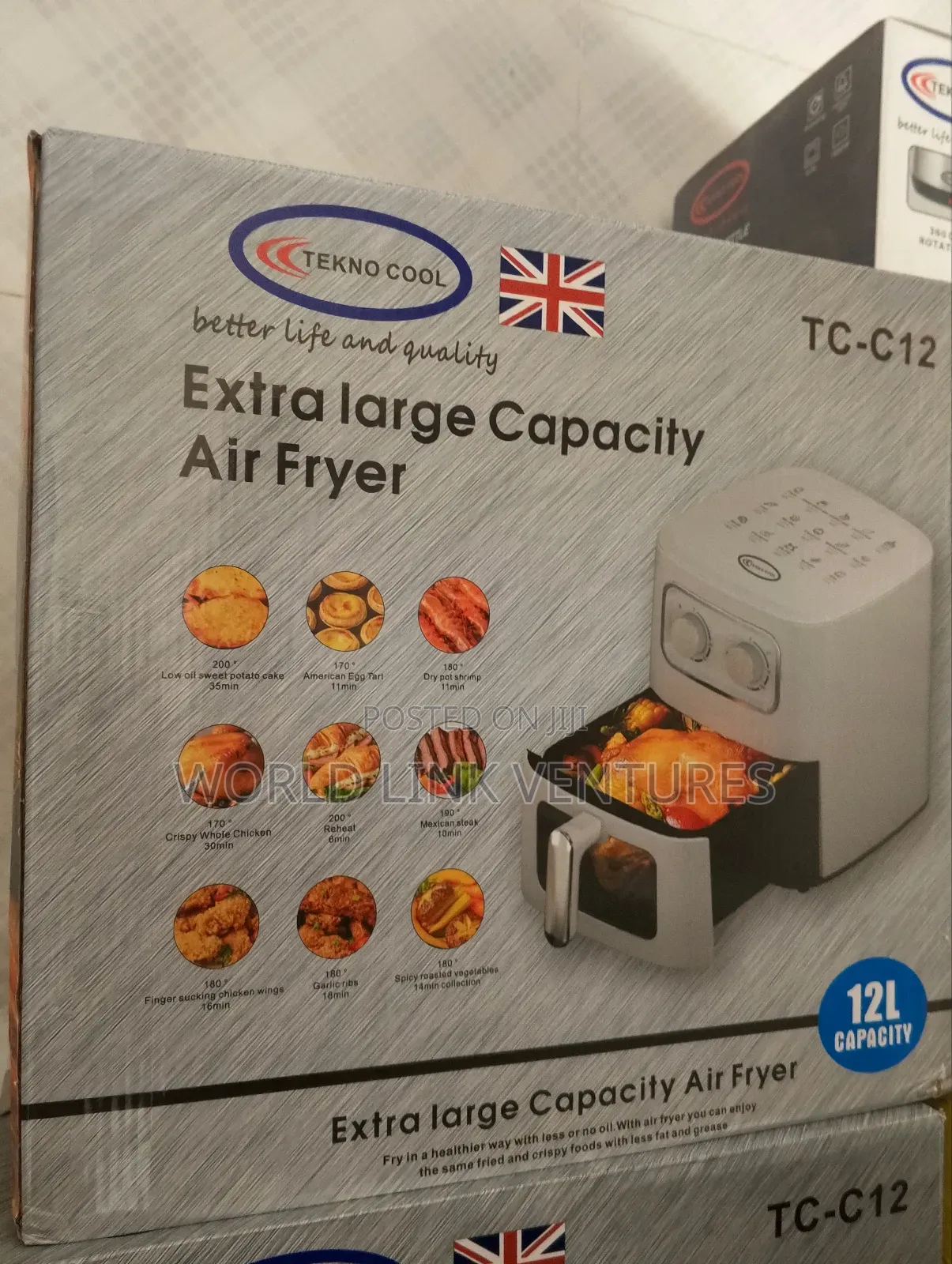 TEKNO COOL Air Fryer 12 Liters Capacity
