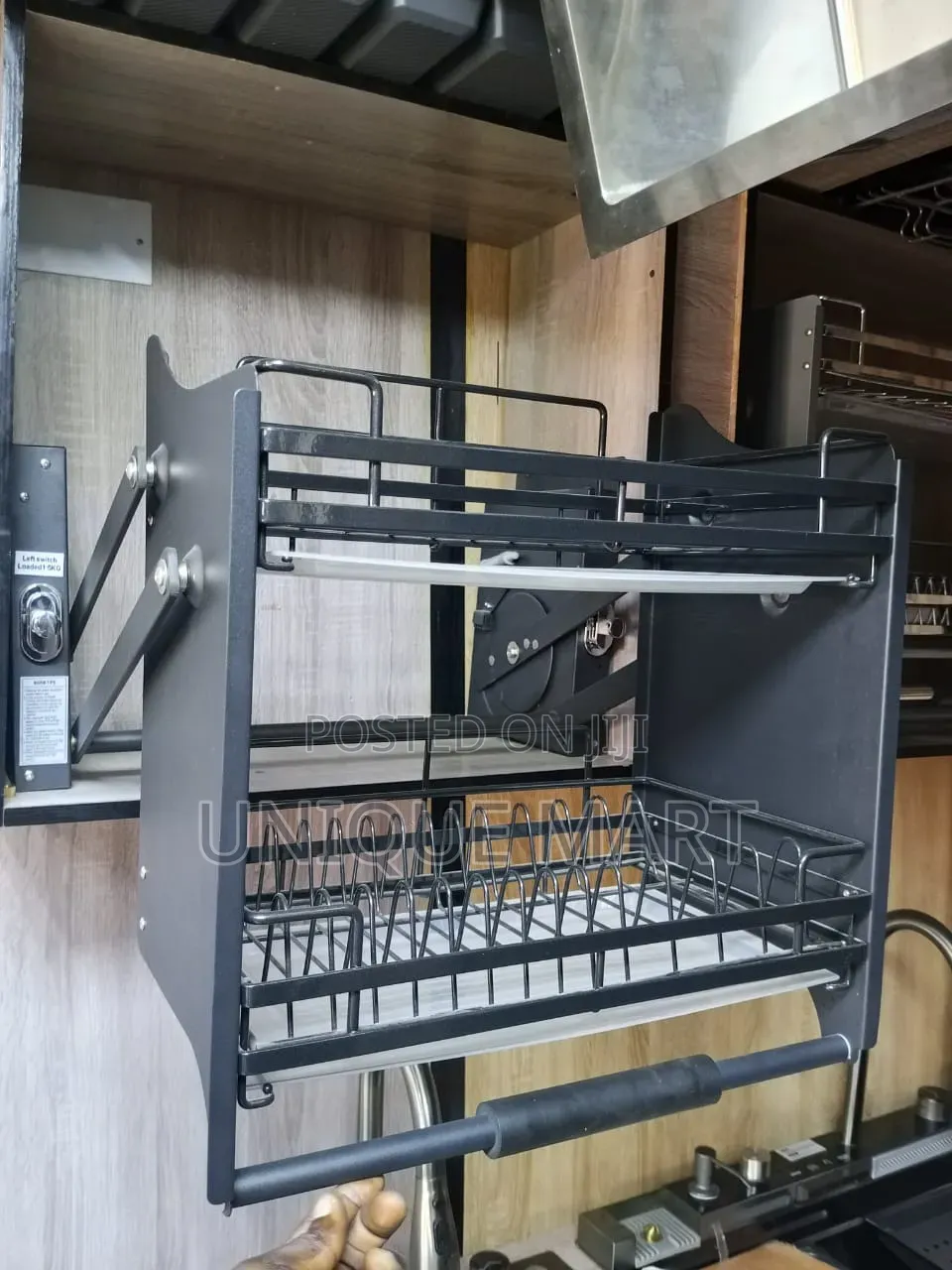 60cm Pull Down Two-Tier Kitchen Plates and Dish Racks