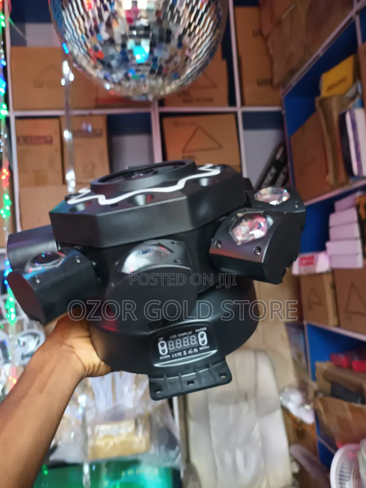8arm Spider Light With Laser and Strobe Display 