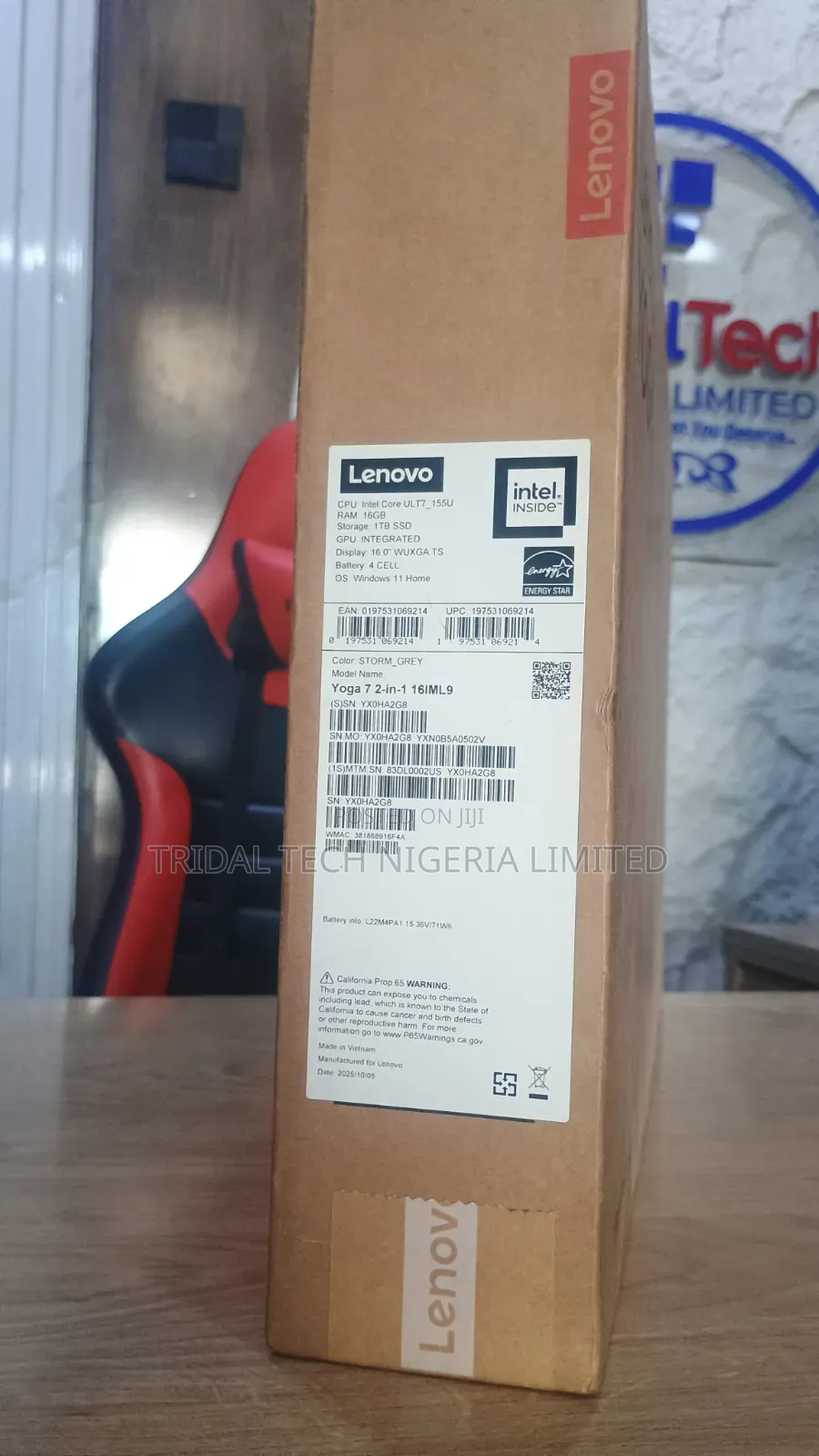 New Laptop Lenovo Yoga 7i 16GB Intel Core Ultra 7 SSD 1T
