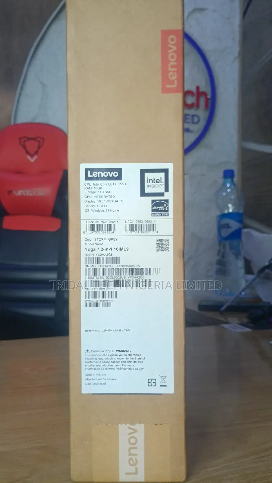New Laptop Lenovo Yoga 7i 16GB Intel Core Ultra 7 SSD 1T