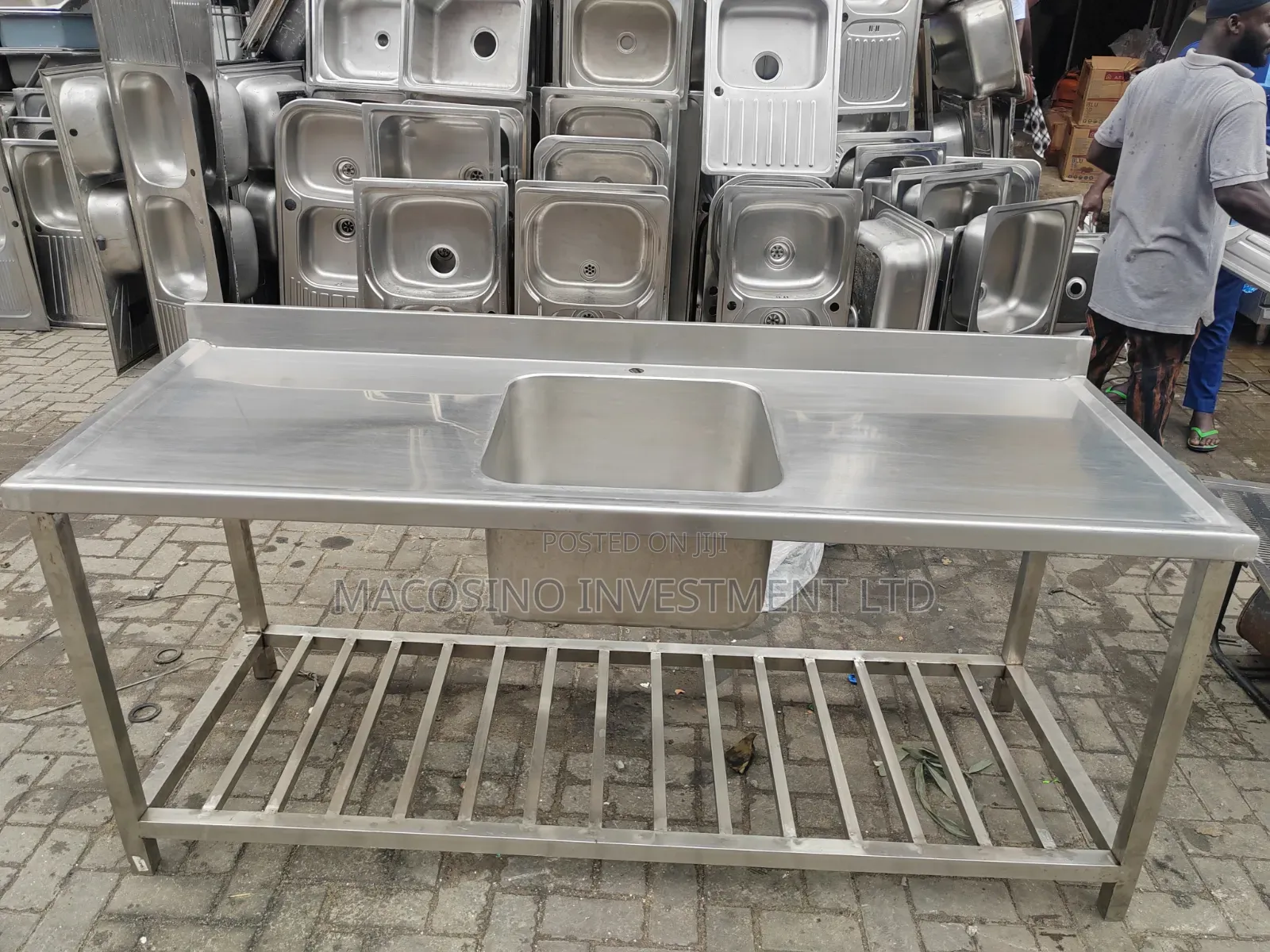 304 Stainless Steel, 1.5mm Thickness Industrial Sink