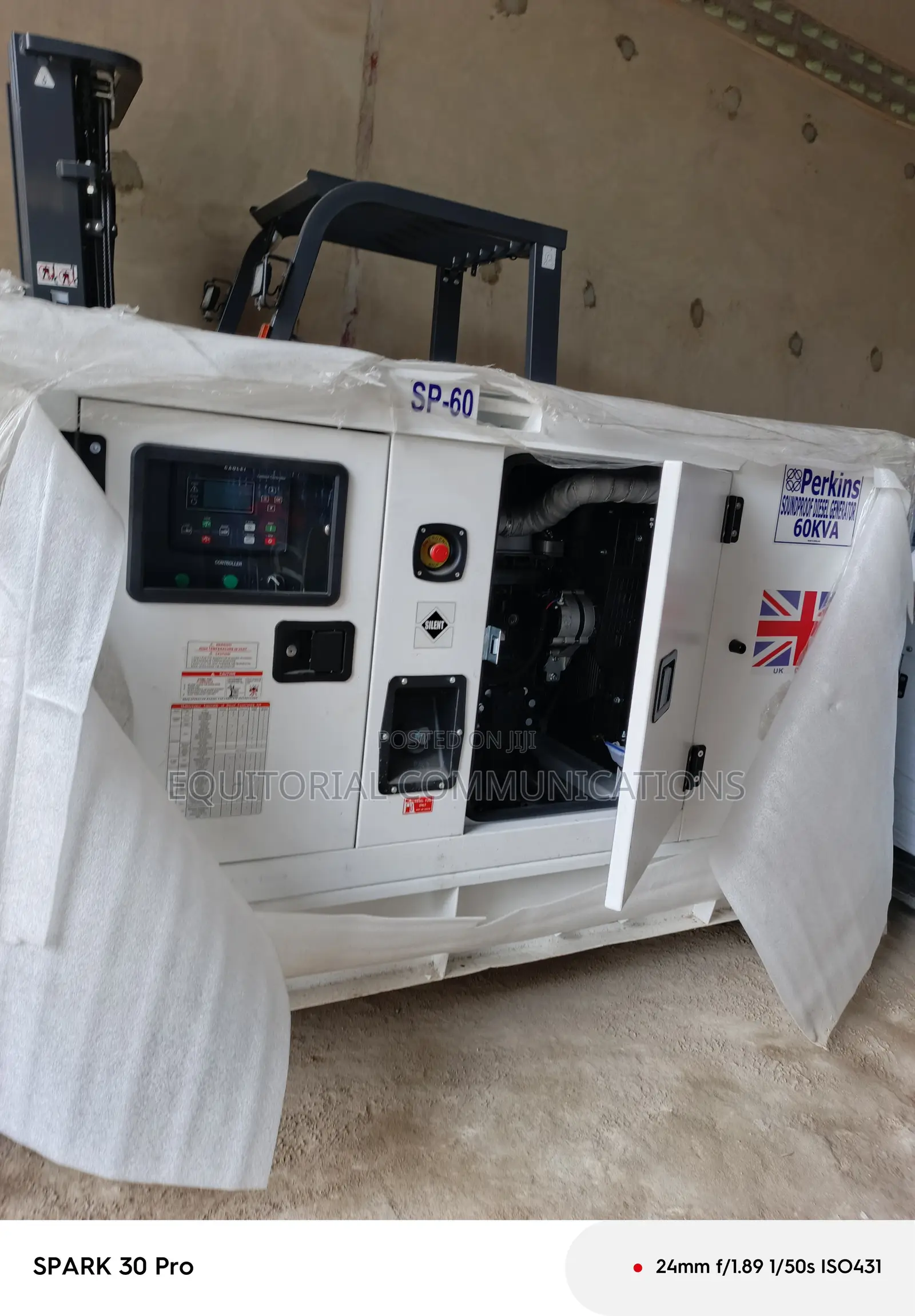 Perkins 60kVA Soundproof Diesel Generator