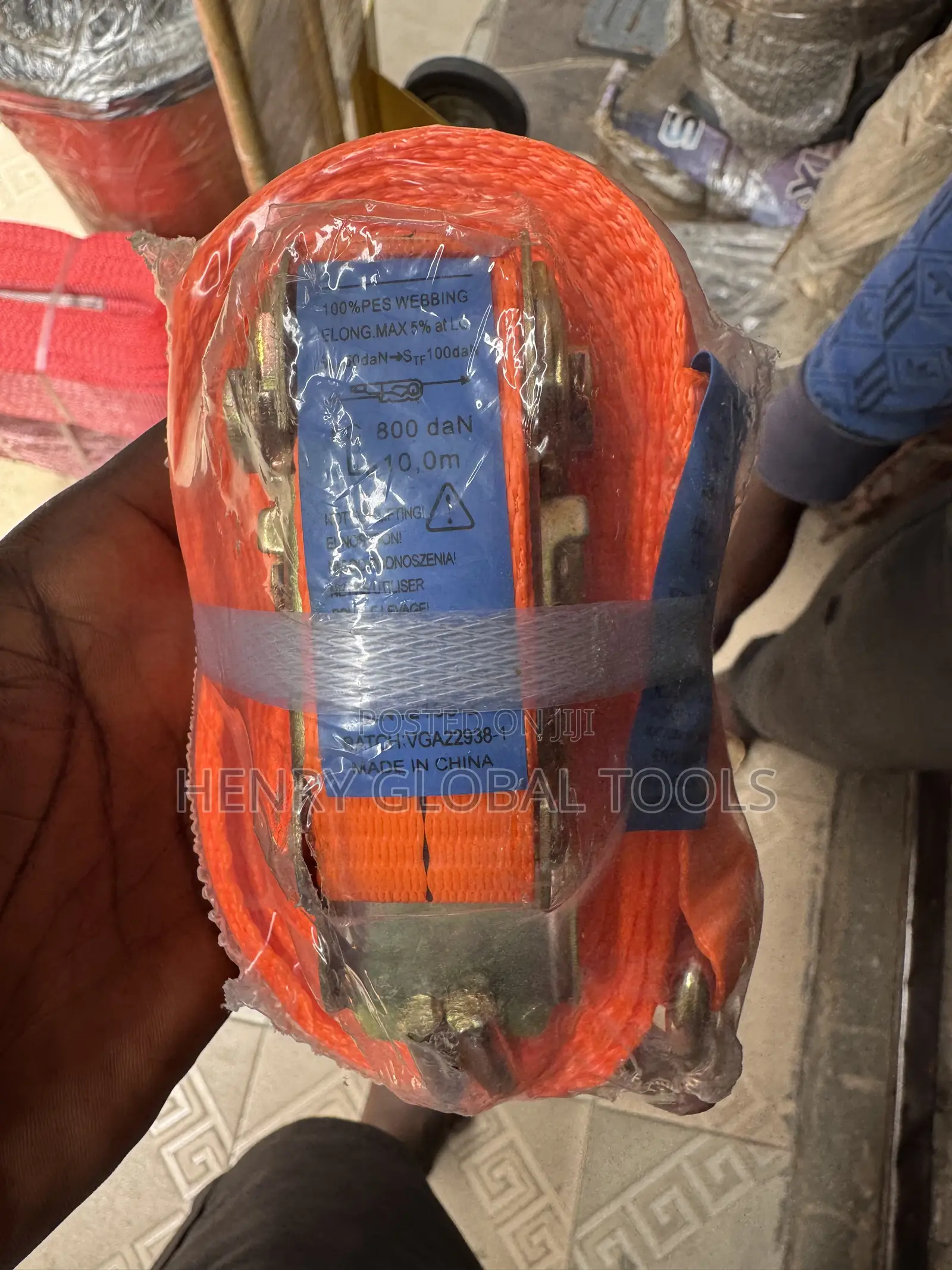 1ton X 10m Cargo Strap Lifting Belt