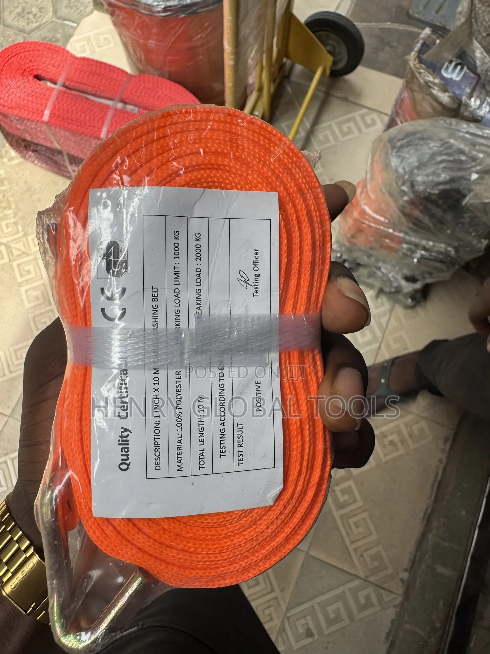 1ton X 10m Cargo Strap Lifting Belt