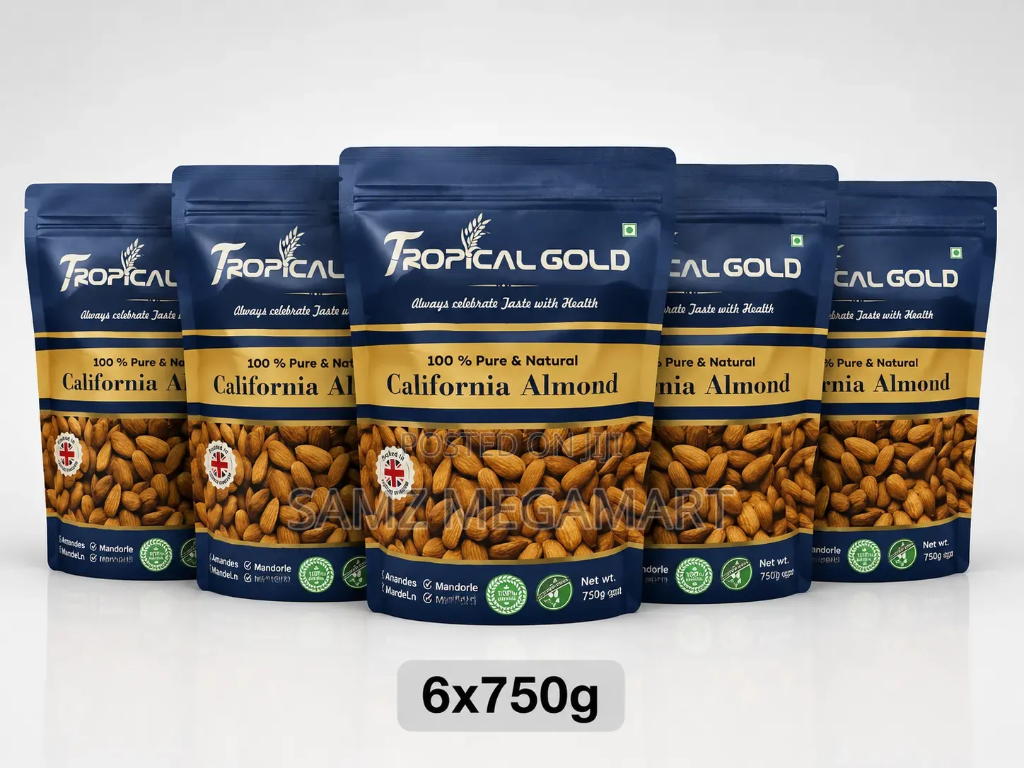 Tropical Gold California Almond 6x750g