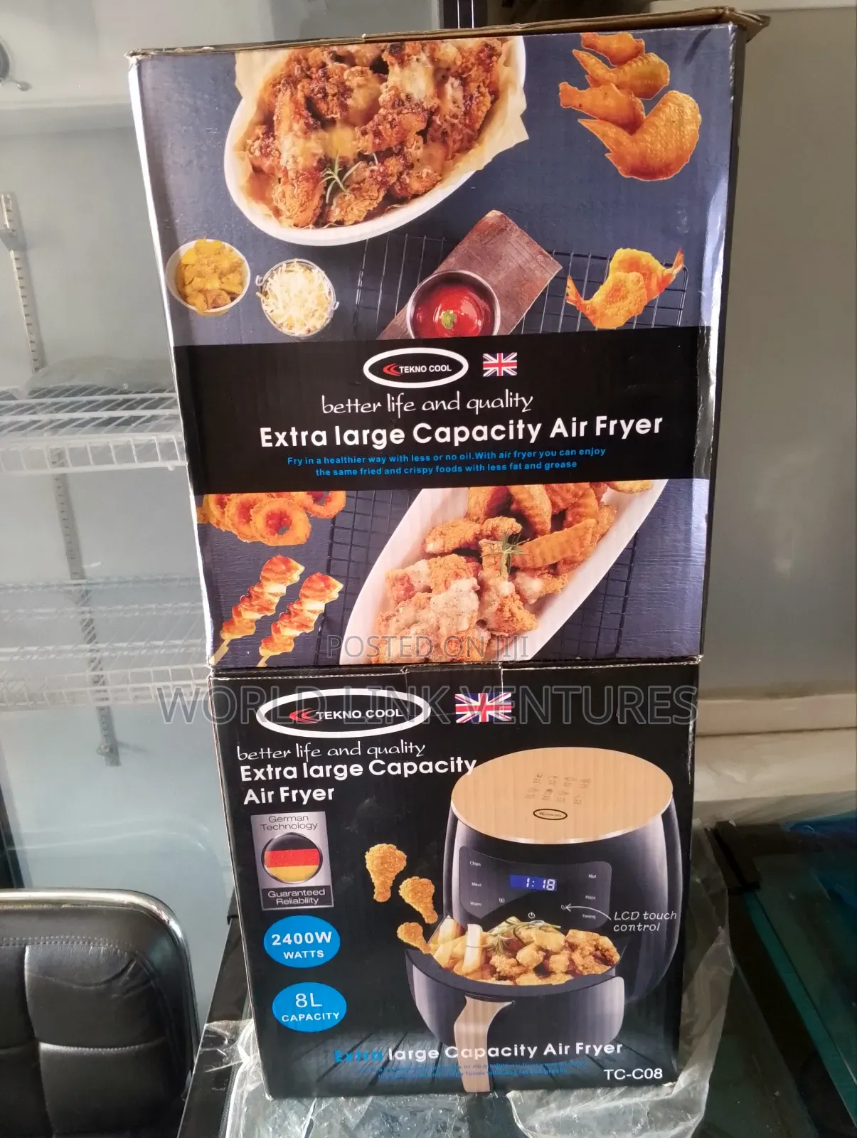 TEKNO COOL Air Fryer 8 Liters Capacity
