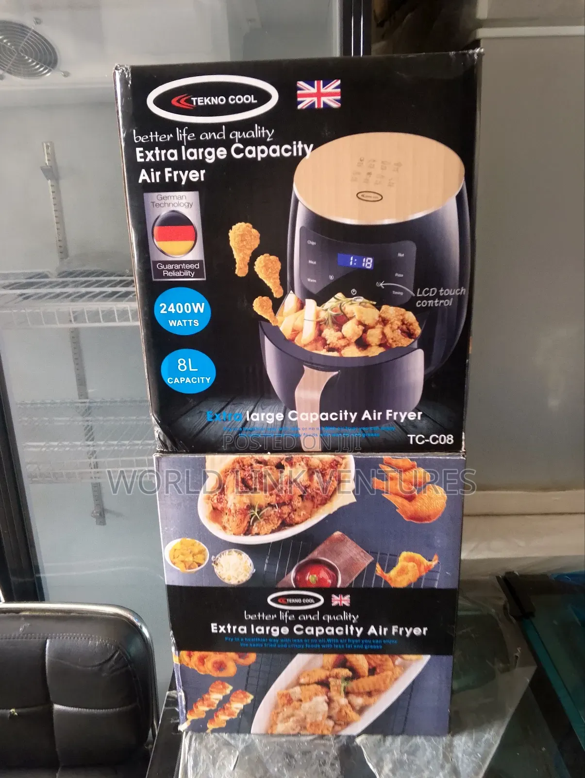 TEKNO COOL Air Fryer 8 Liters Capacity