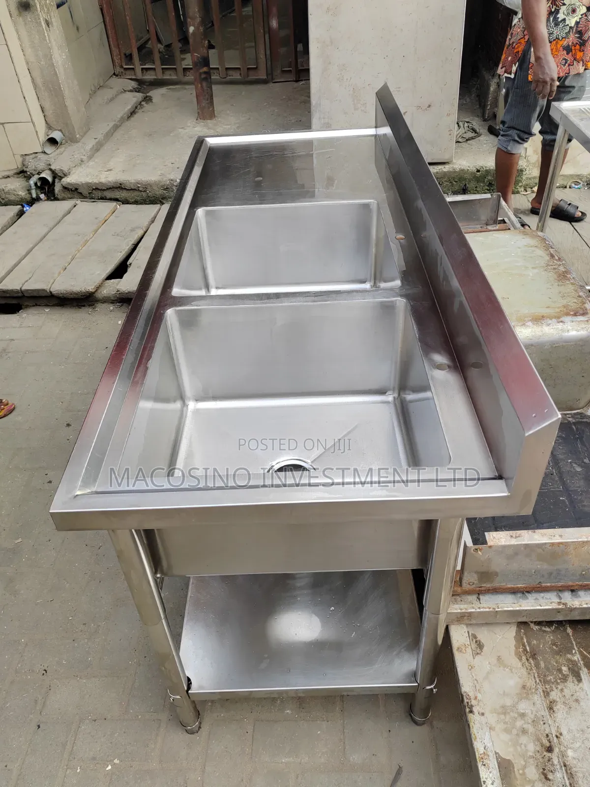 304 Stainless Steel, 1mm Thickness Industrial Sink.