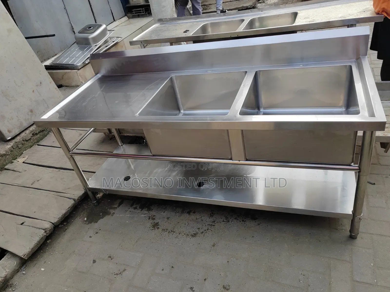 304 Stainless Steel, 1mm Thickness Industrial Sink.