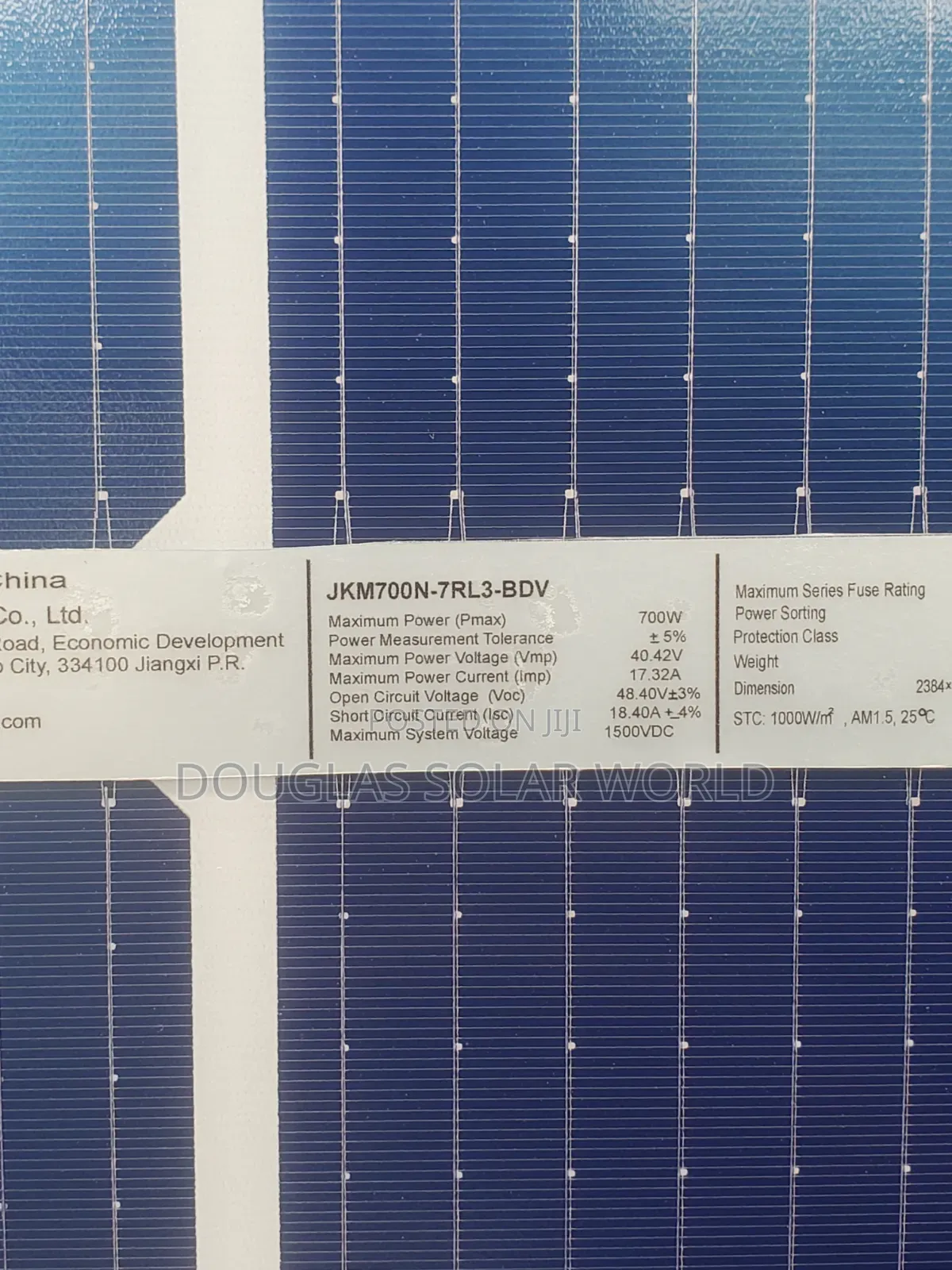 Jinko 700W Mono Bifacial Solar Panel