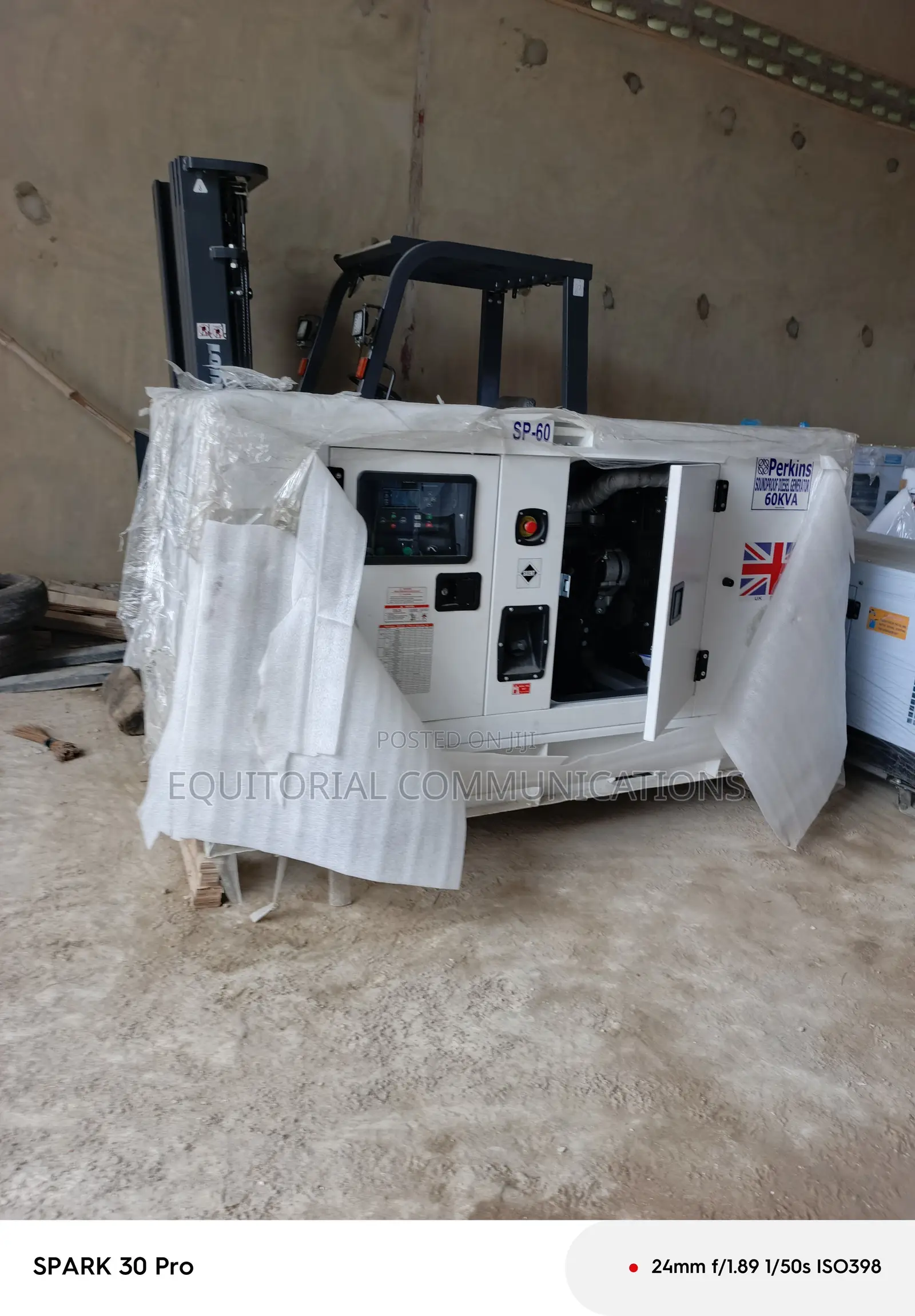 Perkins 60kVA Soundproof Generator for Warehouses