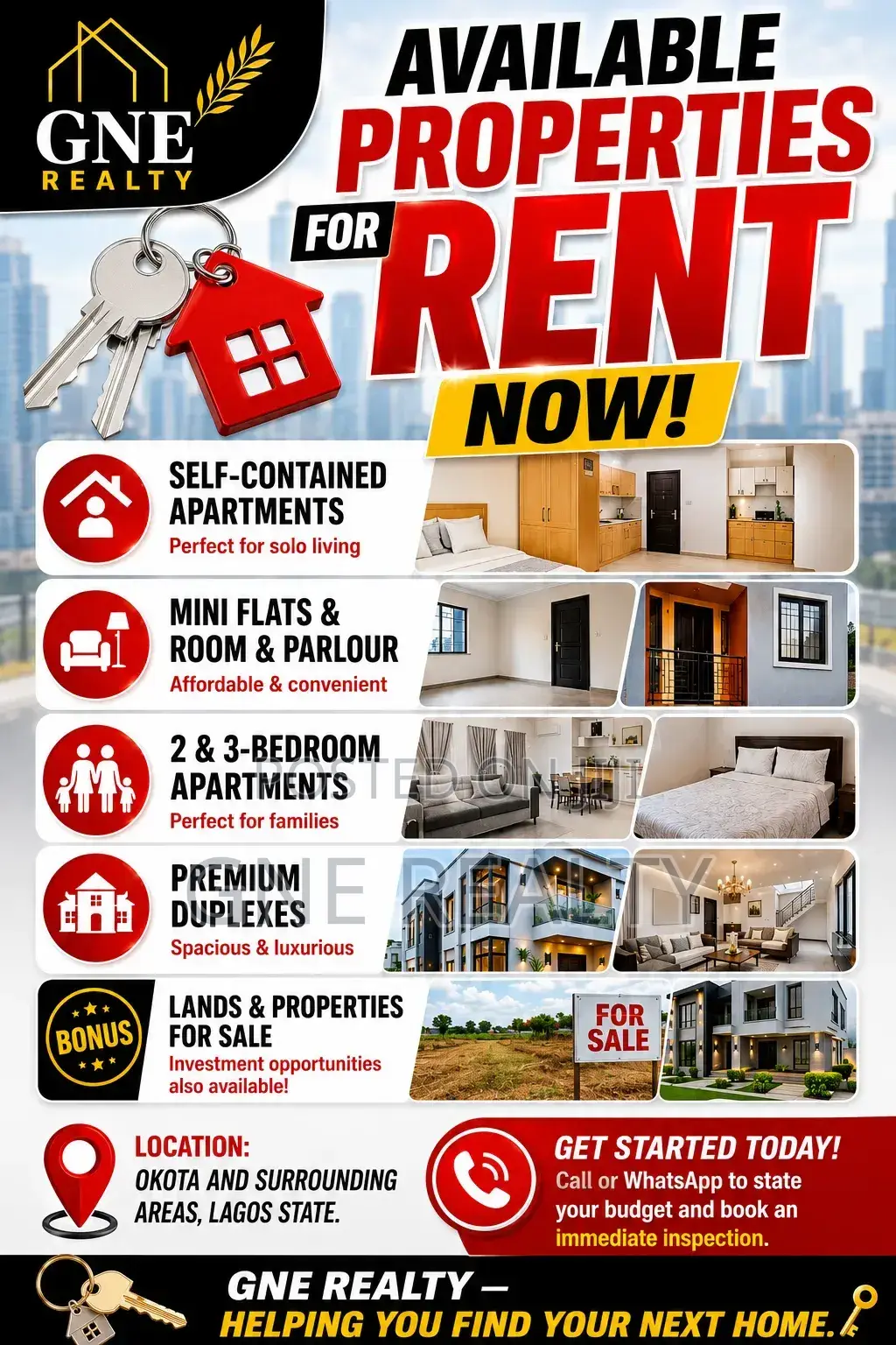 2bdrm Apartment in Ago Palace for rent