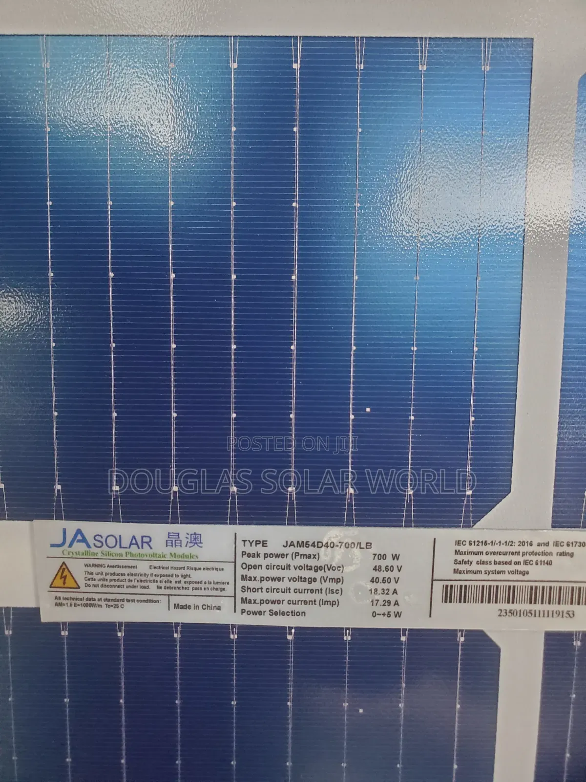 JA Solar 700W Mono Bifacial Solar Panel