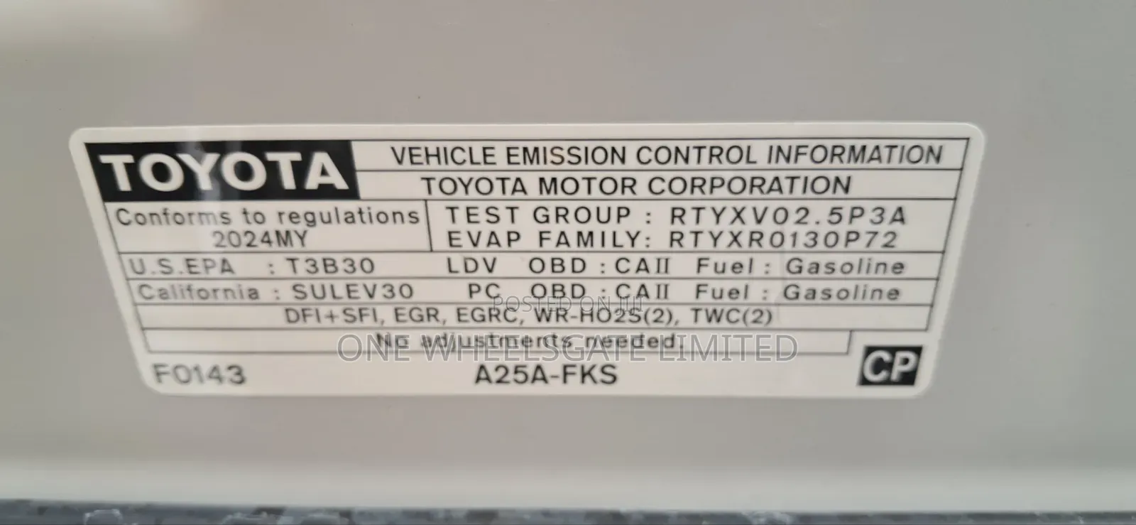 Toyota Camry 2024 White