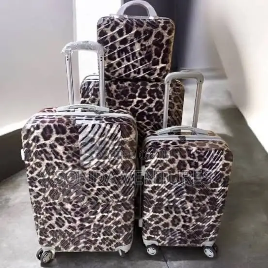 High Quality 4-in-1 Leopard Print Travel Luggage Set