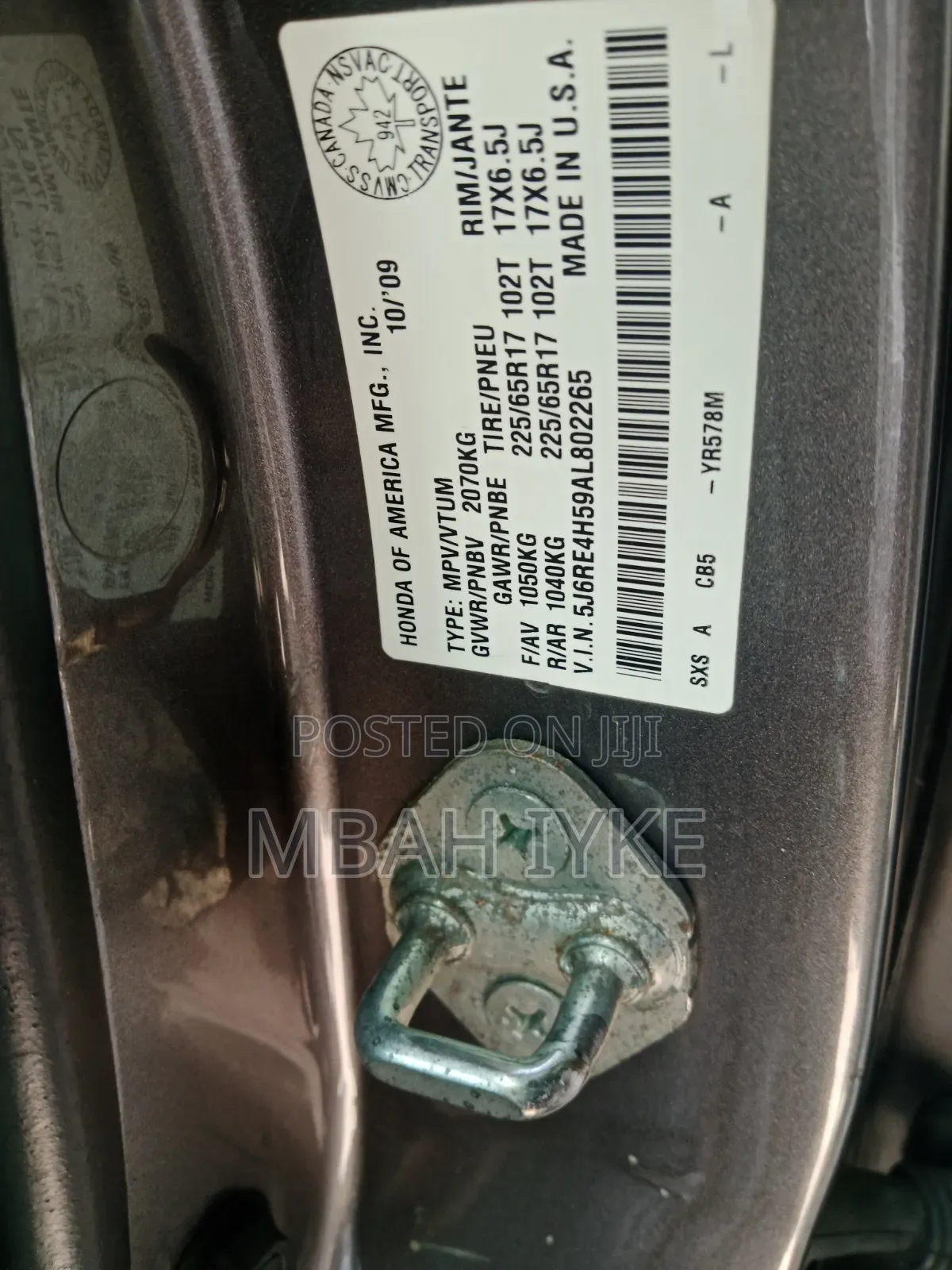 Honda CR-V LX 4dr SUV AWD (2.4L 4cyl 5A) 2010 Gray