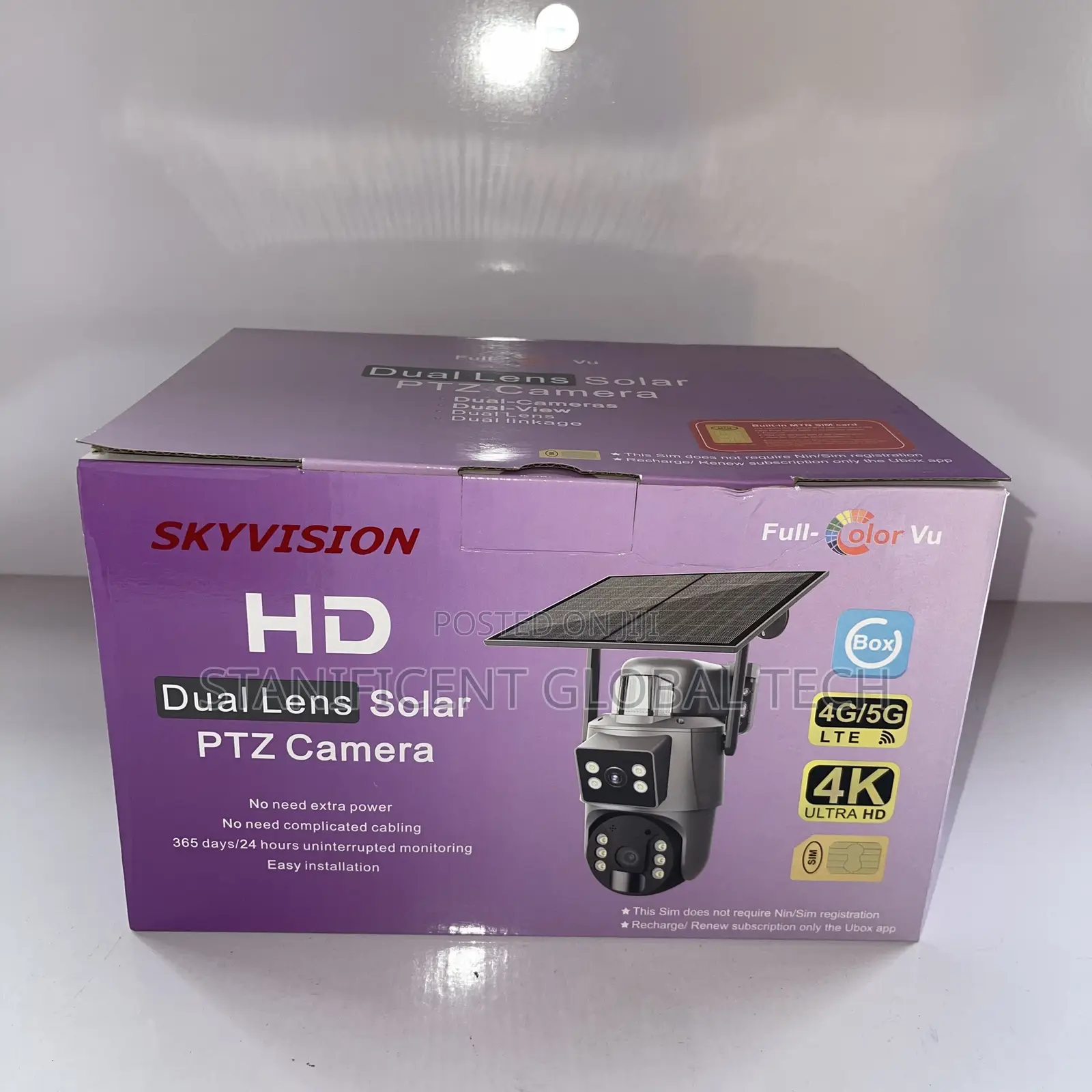 Skyvision 8mp 4g Dual Lens Solar PTZ Mini Outdoor Camera (Ubox App)