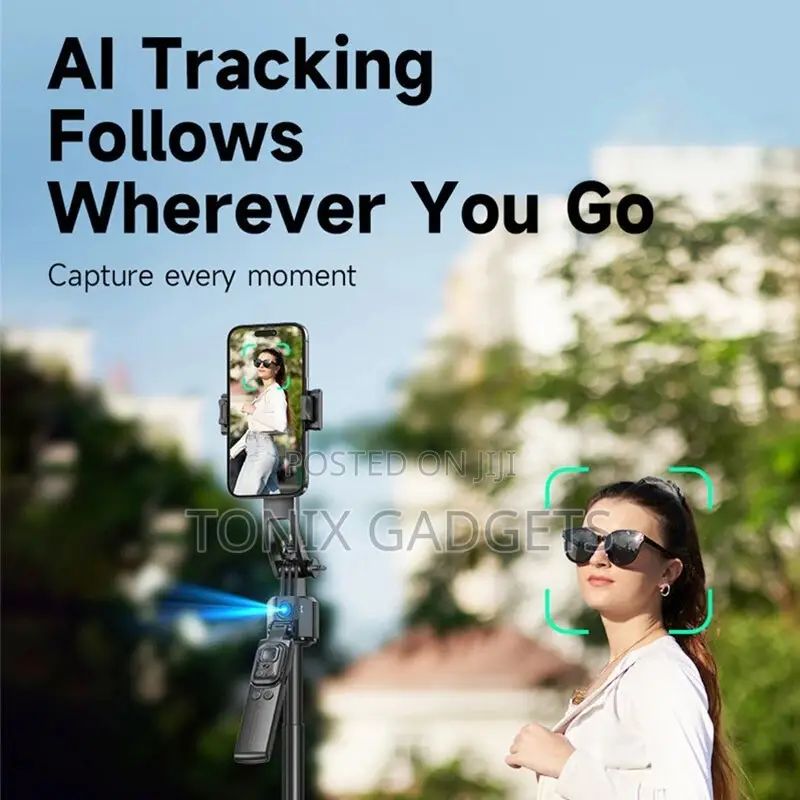 Face Tracking Quadrapod Selfie Stick ~ Smooth, Steady Photos Videos