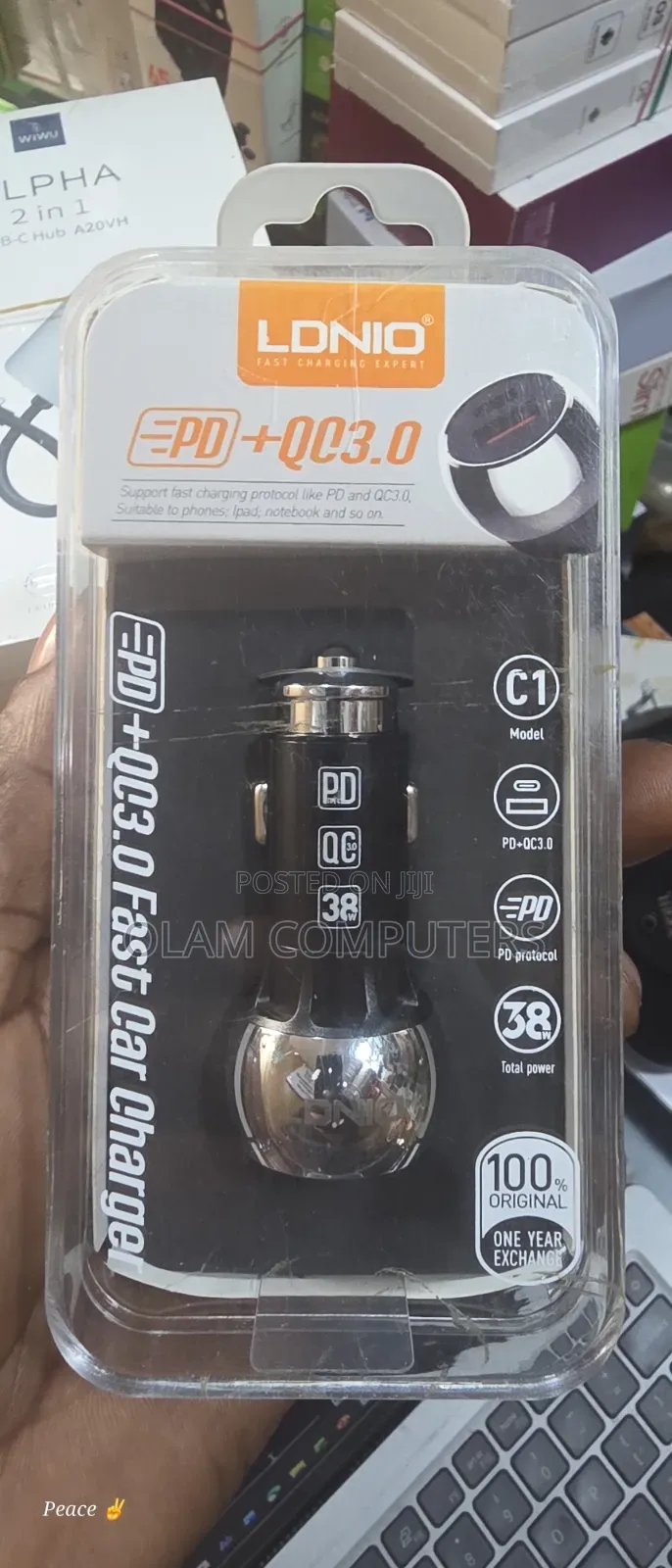 LDNIO PD + QC 3.0 Fast Car Charger