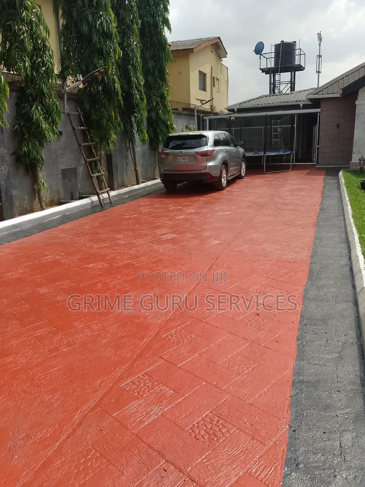 Stamp Concrete Floor Washing and Polshing