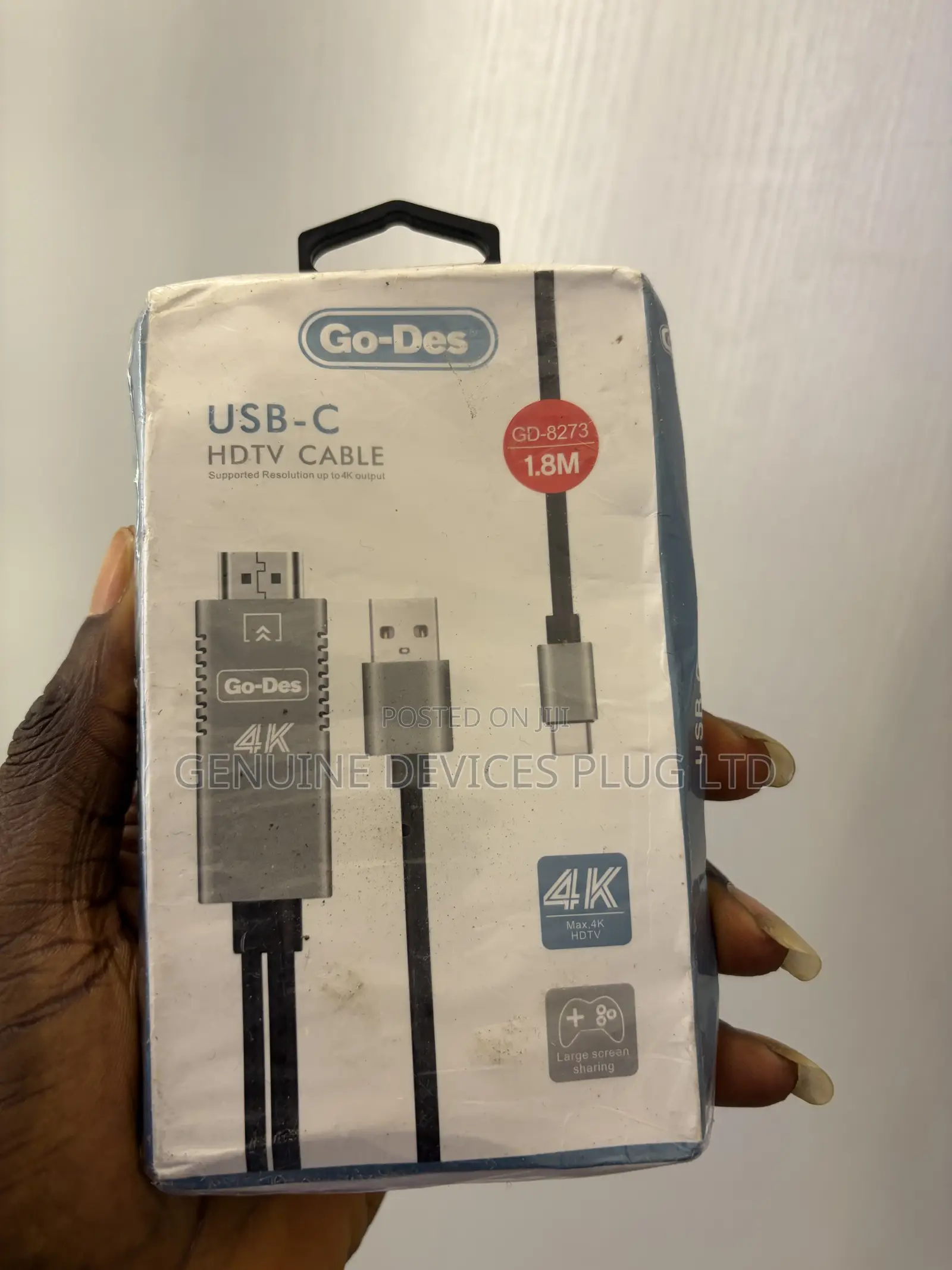 In 1 USB-C Type C to HDMI Cable * HD Video Audio Adapter Cable