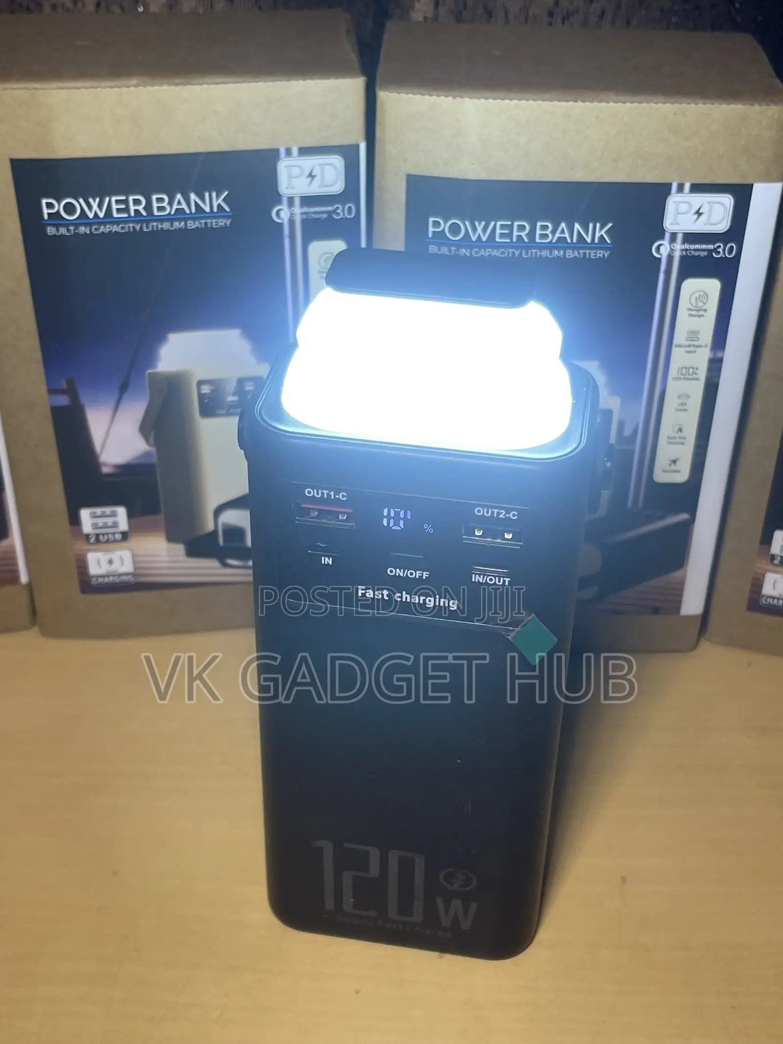 50,000mAh 120W Super Fast Charge Power Bank – 30,000mAh Rated