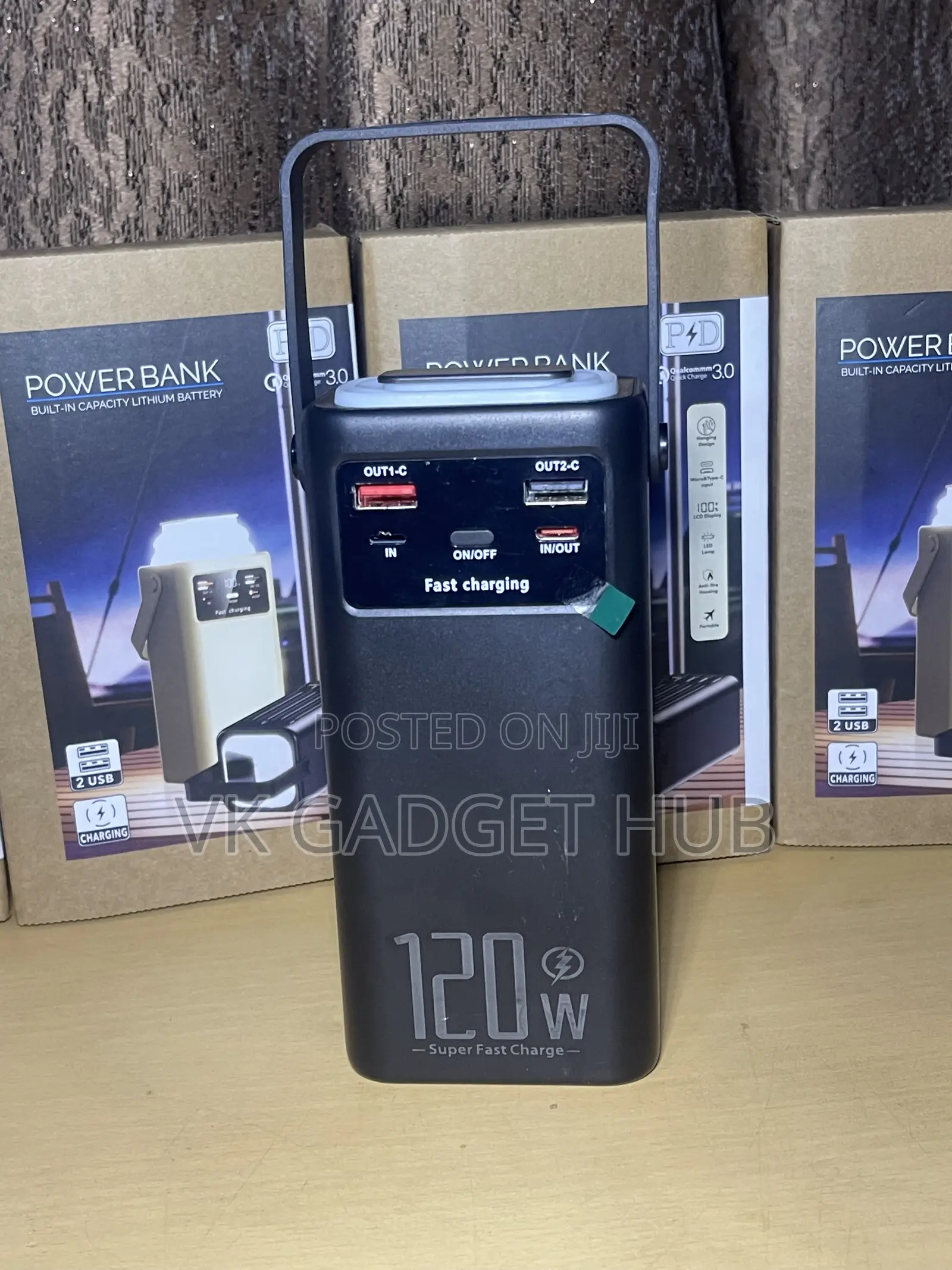 50,000mAh 120W Super Fast Charge Power Bank – 30,000mAh Rated