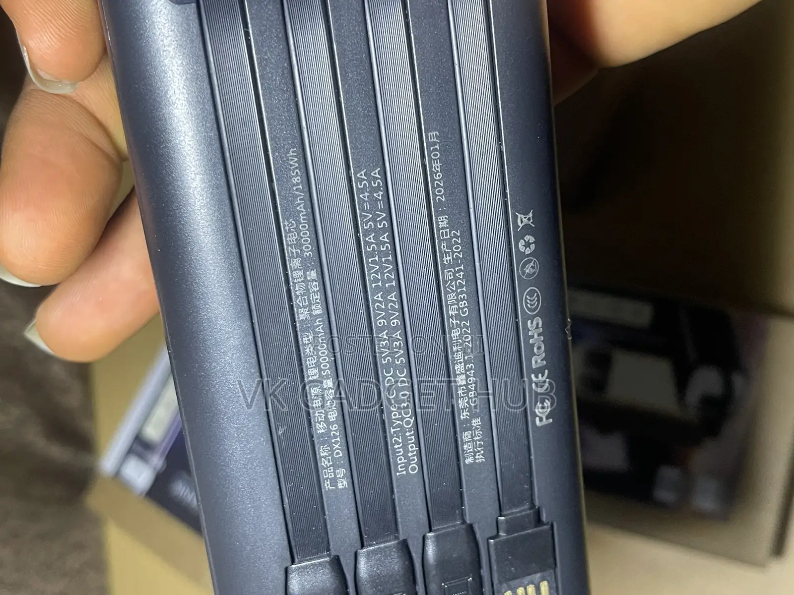 50,000mAh 120W Super Fast Charge Power Bank – 30,000mAh Rated