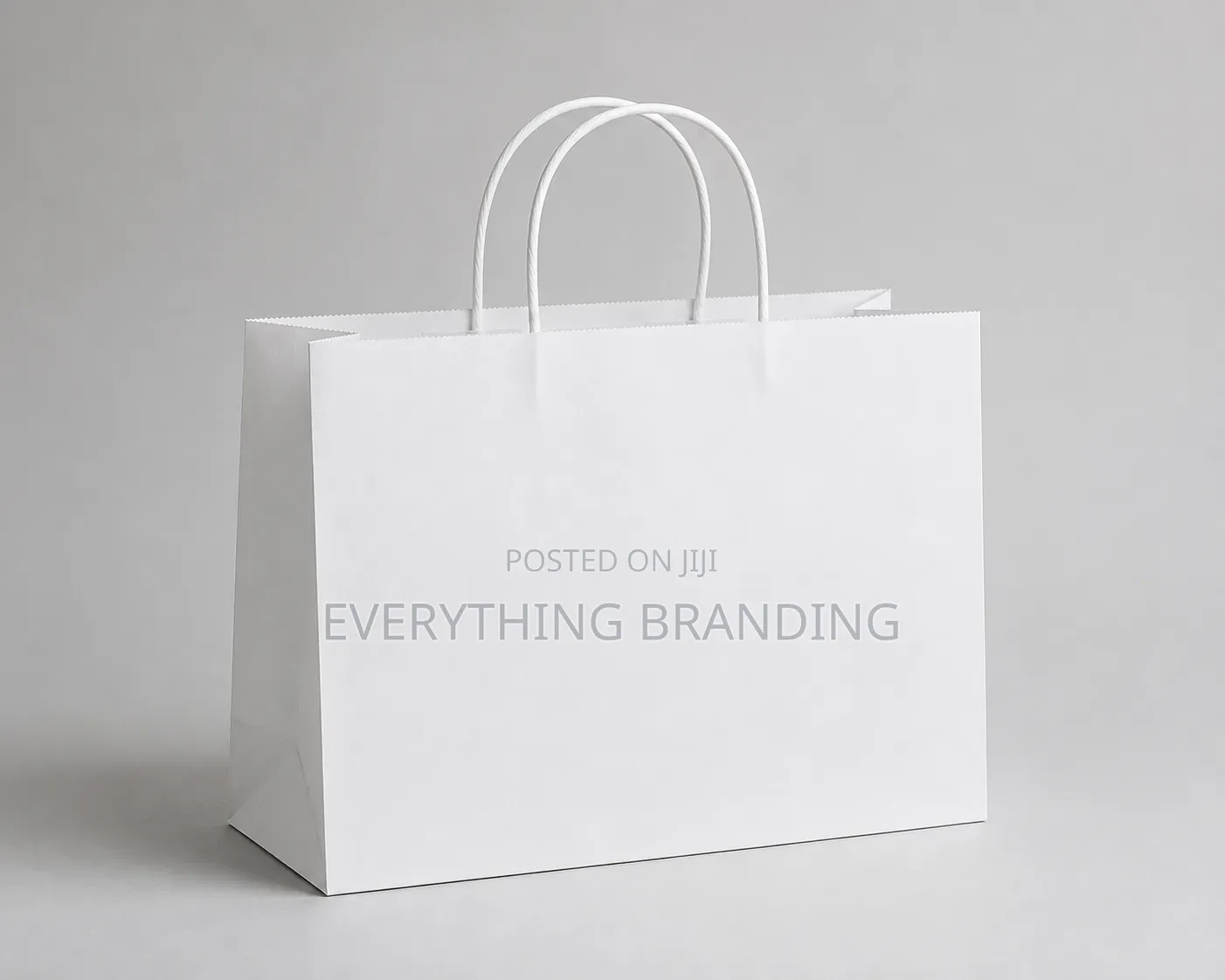 A3 White Kraft Paper Bag for Shopping, Food Retail Packaging