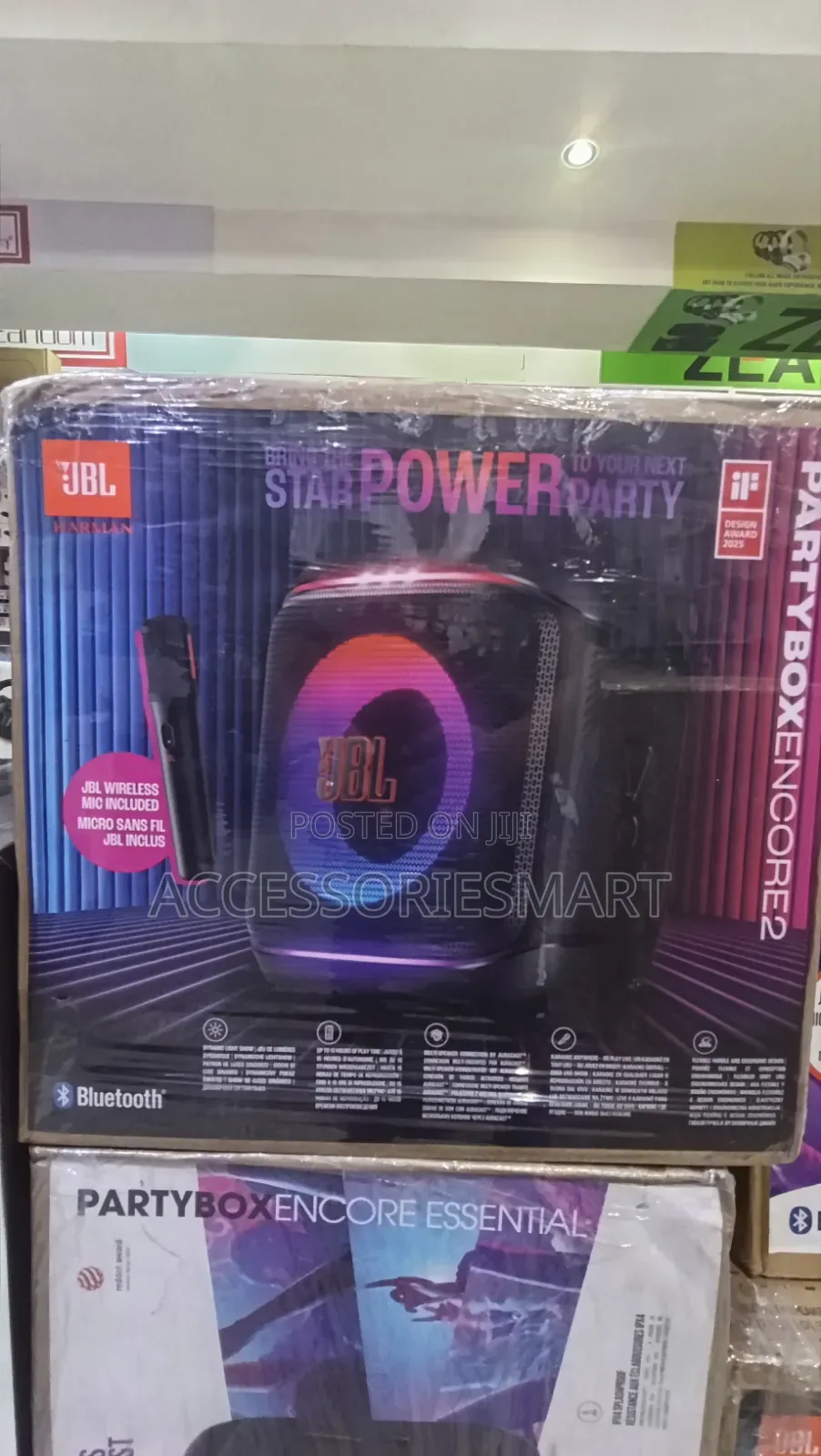 JBL Partybox Encore 2 Mic - Portable Party Speaker