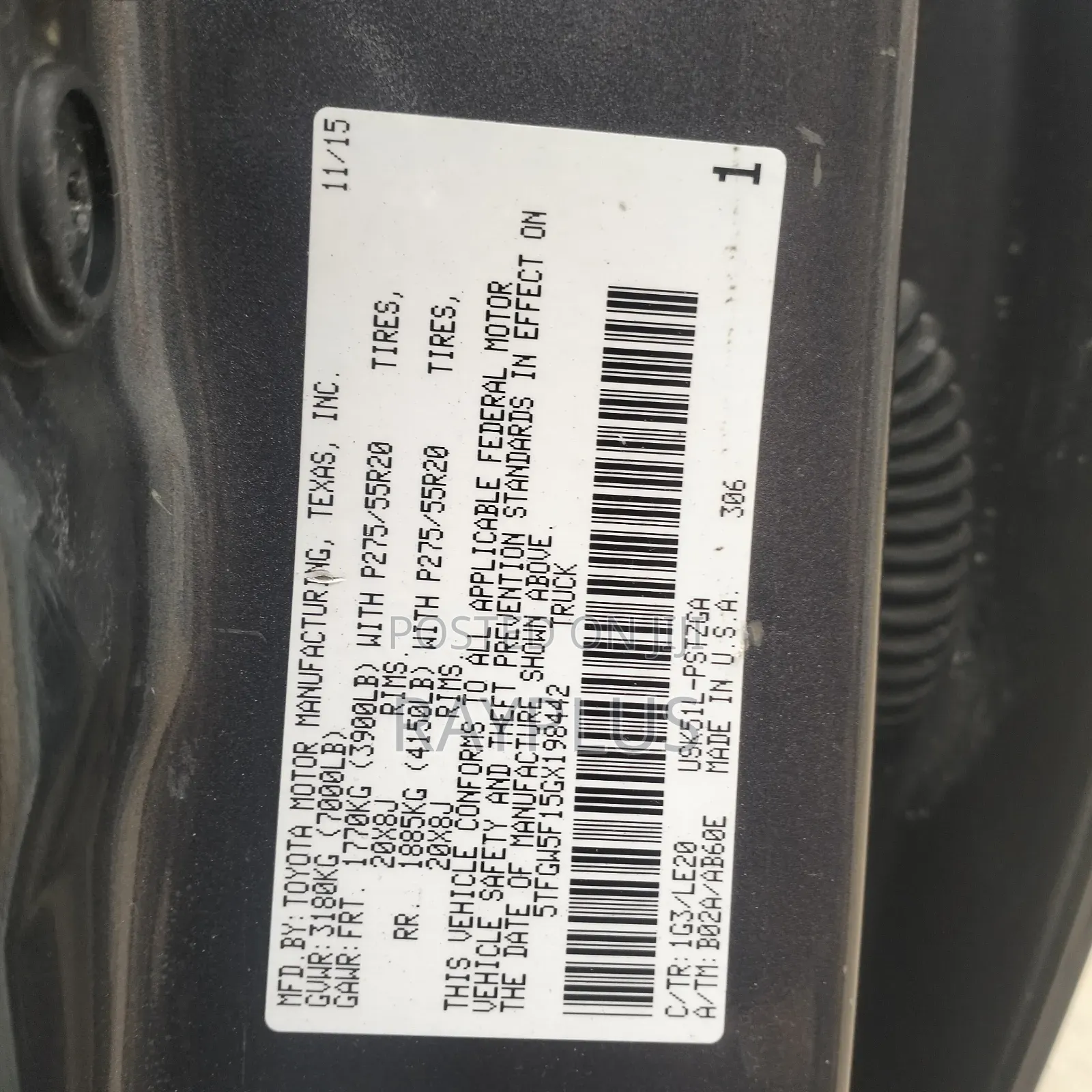 Toyota Tundra 2016 Gray