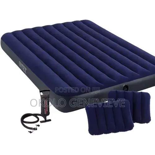 3 Person Inflatable Airbed With 2 Pillows and Pump