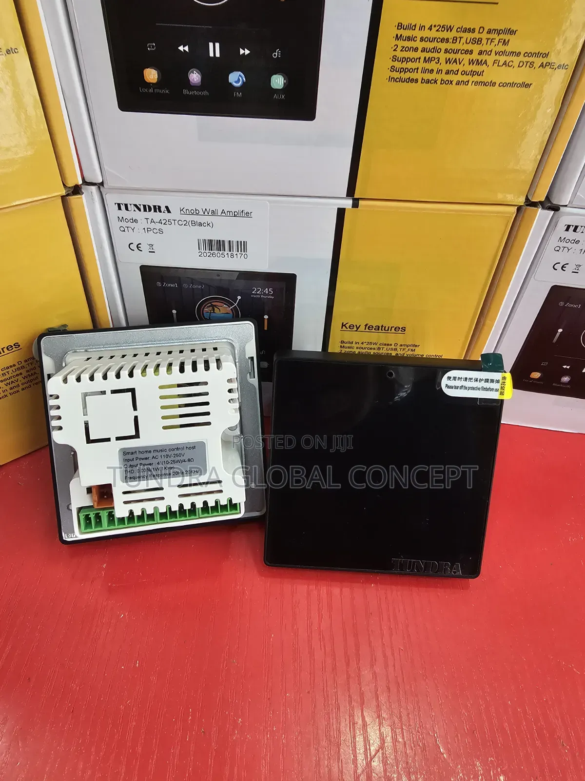 Tundra 4inches 2 Zones Bluetooth Wall Mount Amplifier