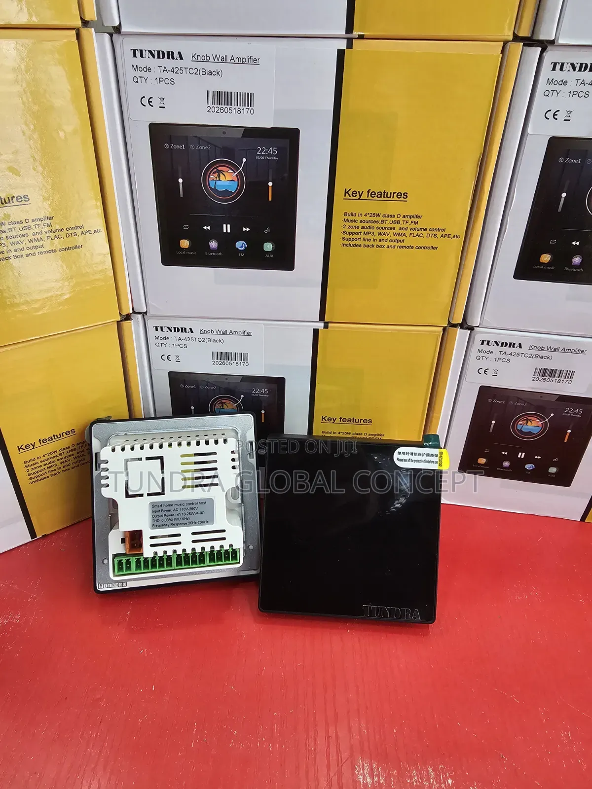 Tundra 4inches 2 Zones Bluetooth Wall Mount Amplifier