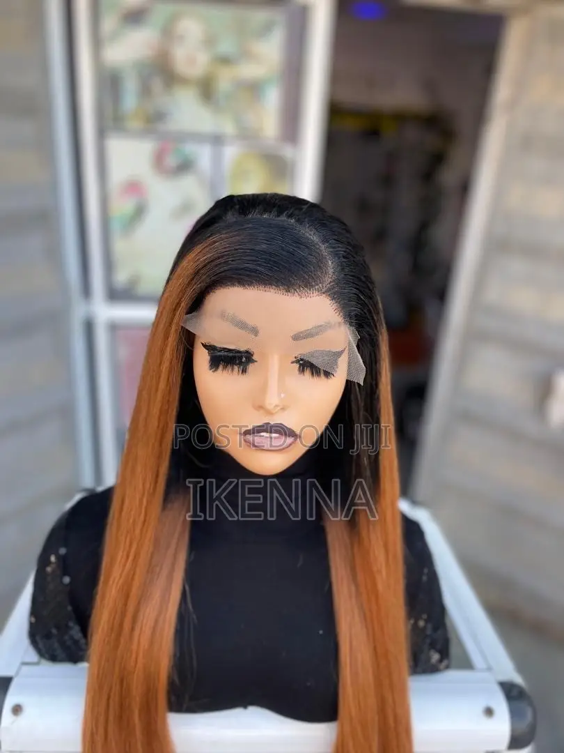 Beautiful Human Hair Blend Wig With Closure