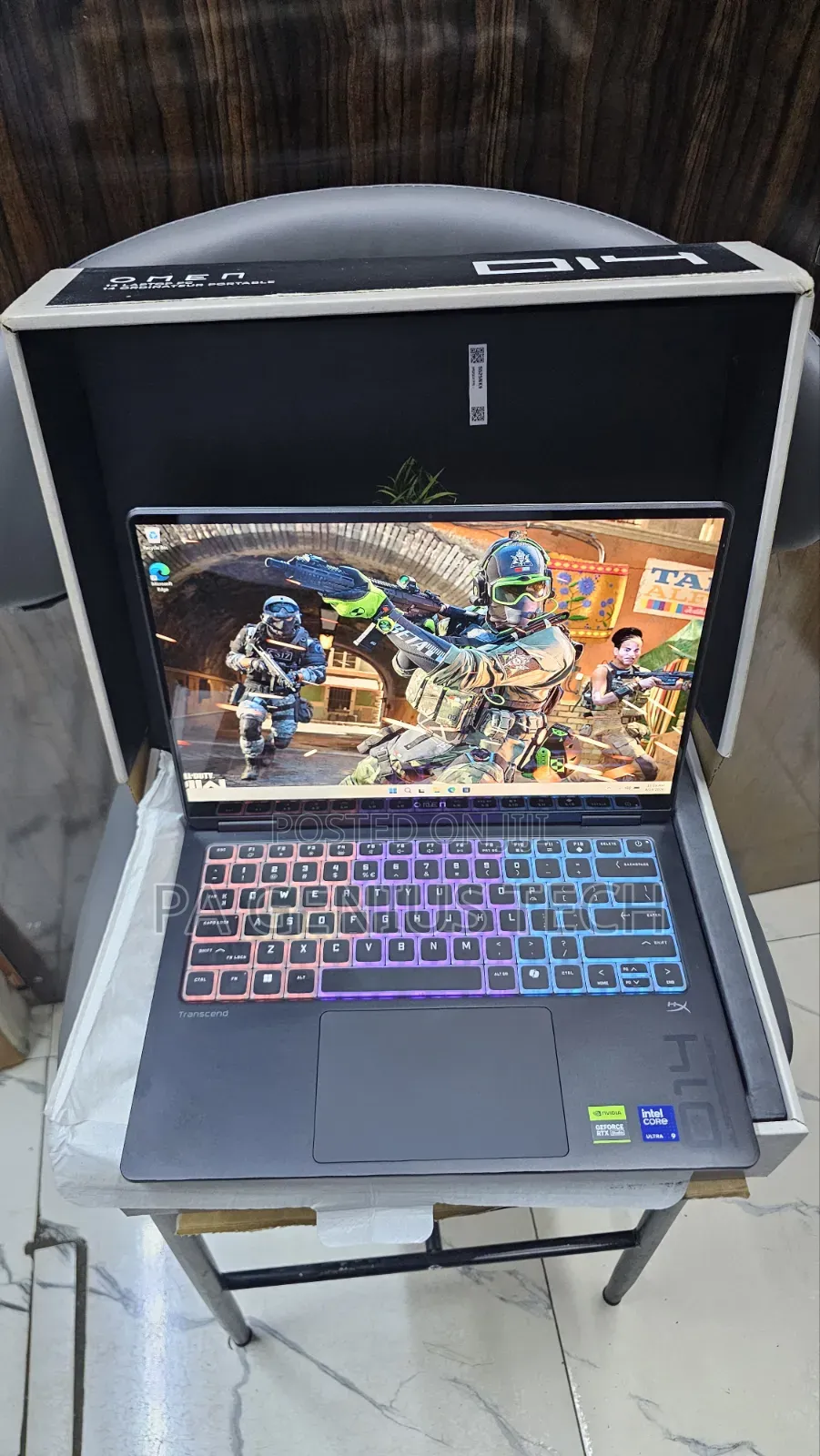 Laptop HP Omen Transcend 14-fb0023dx 32GB Intel Core Ultra 9 SSD 1T