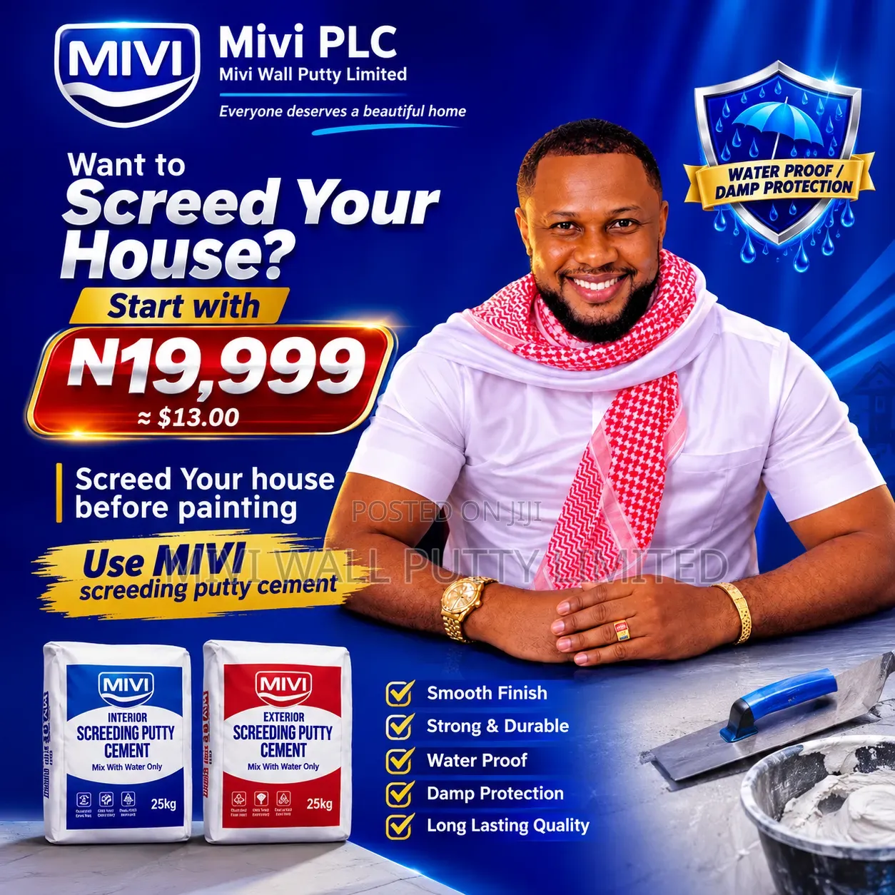 Mivi Screeding Putty Cement